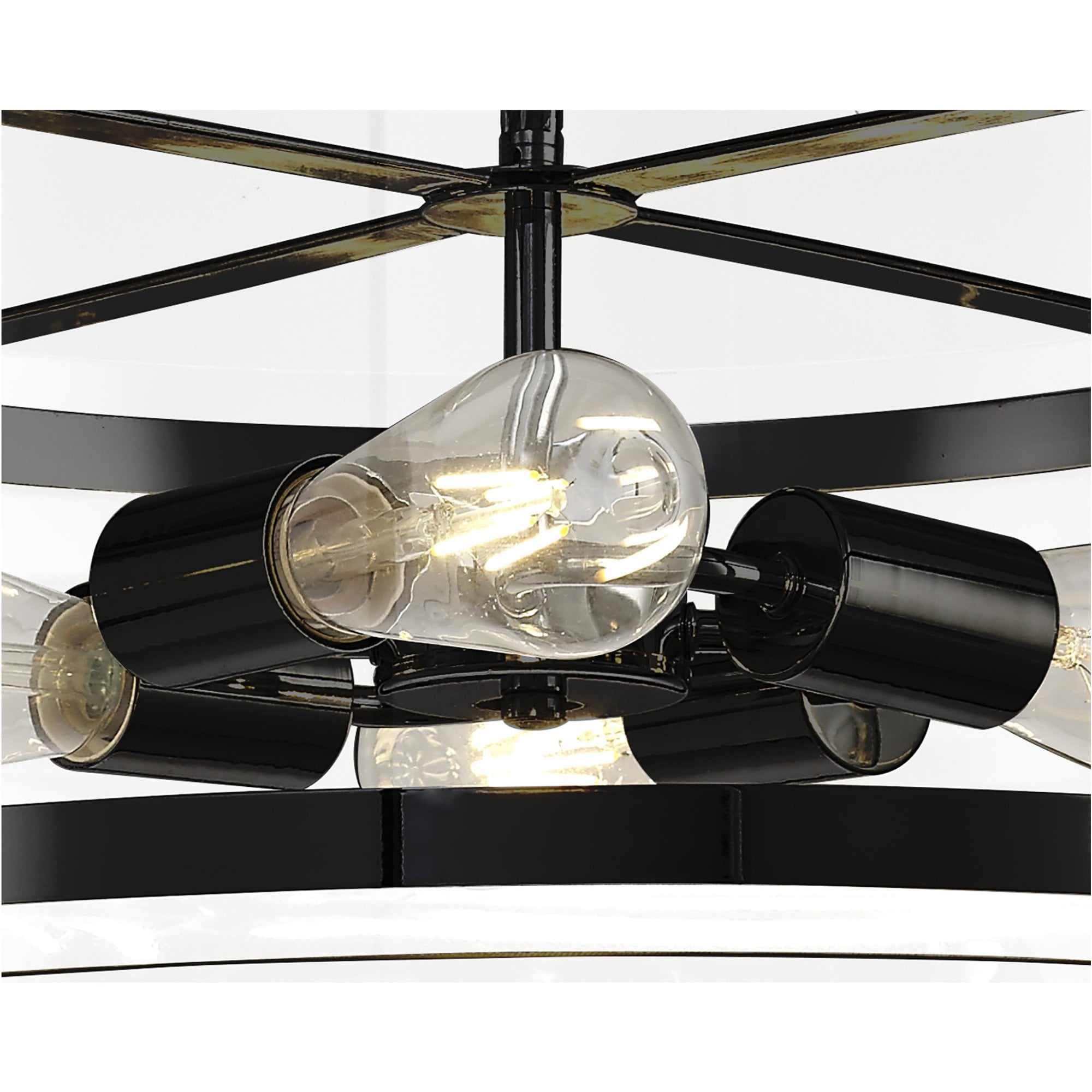 Fabula Regents 4 Light Pendant - Matt Black