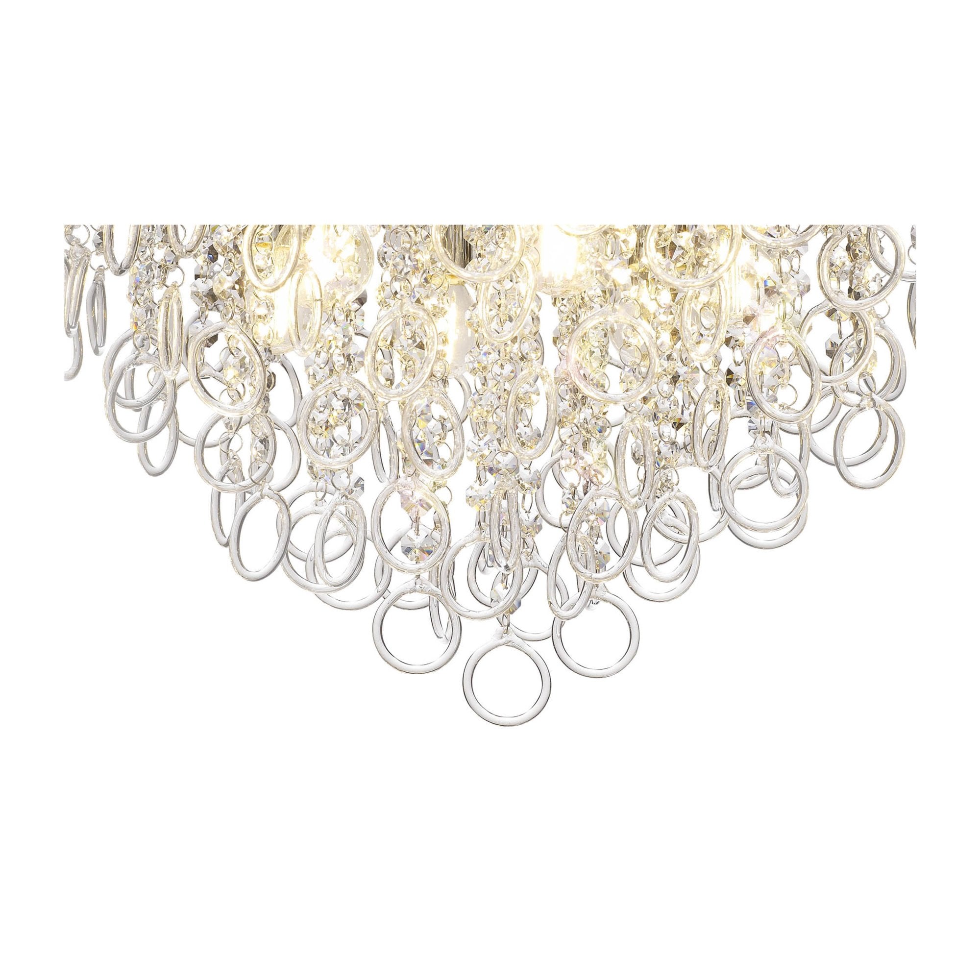 Fabula Mountbatten 6 Light Flush Light - Polished Chrome & Crystal