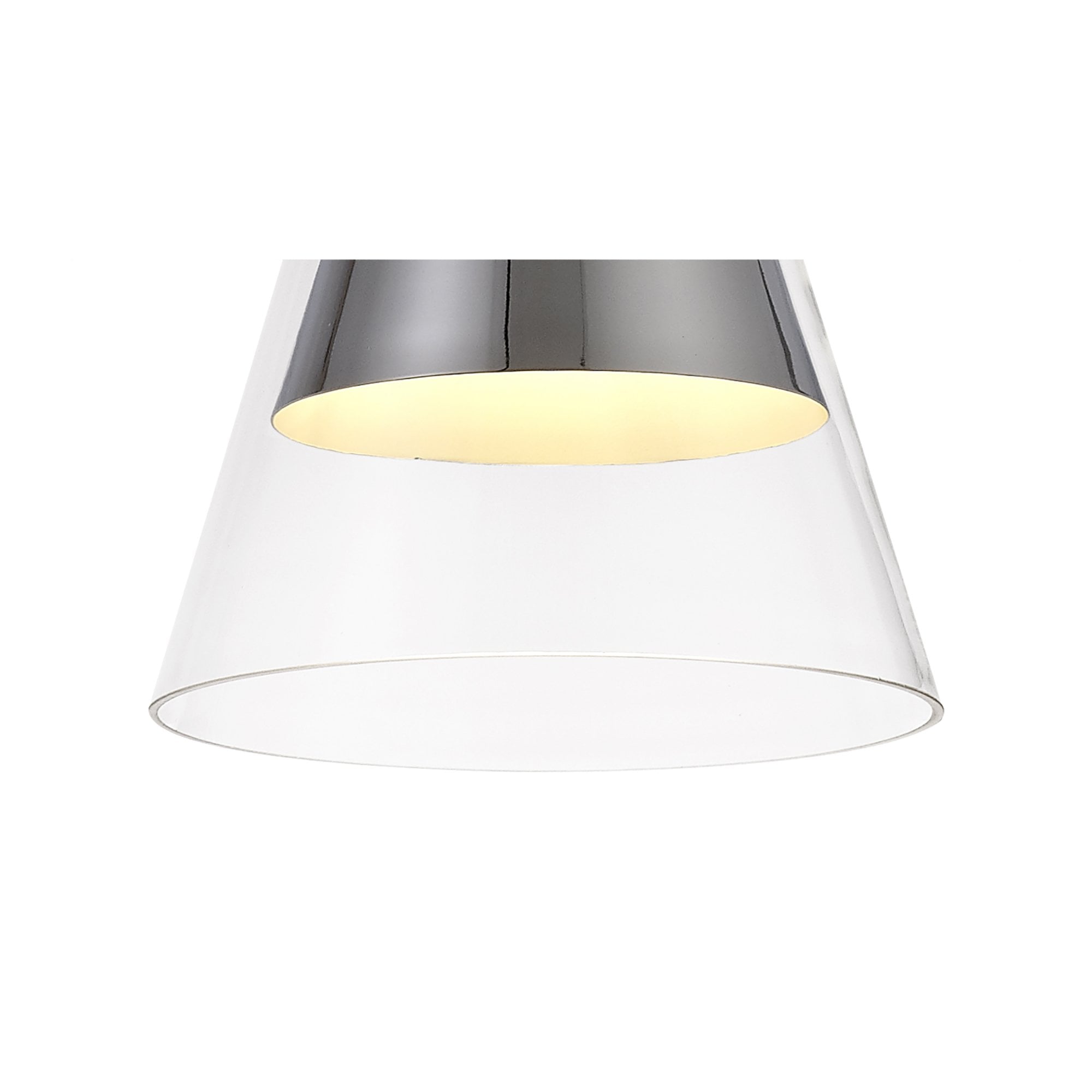 Fabula Pentire Single Pendant - Polished Chrome & Clear Glass