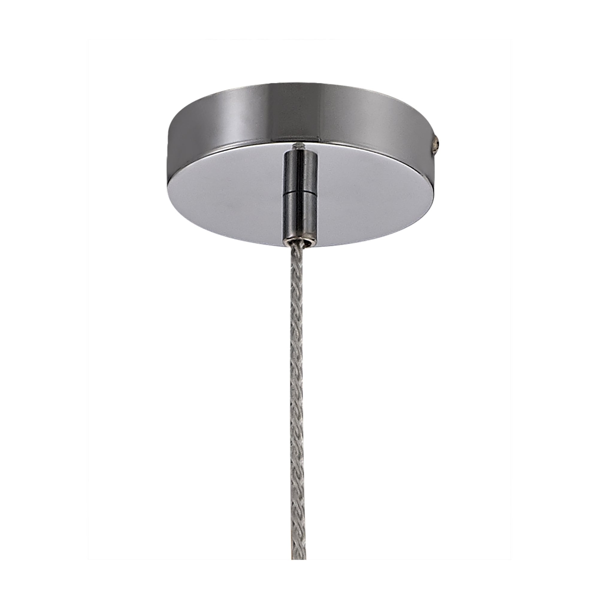 Fabula Pentire Single Pendant - Polished Chrome & Clear Glass