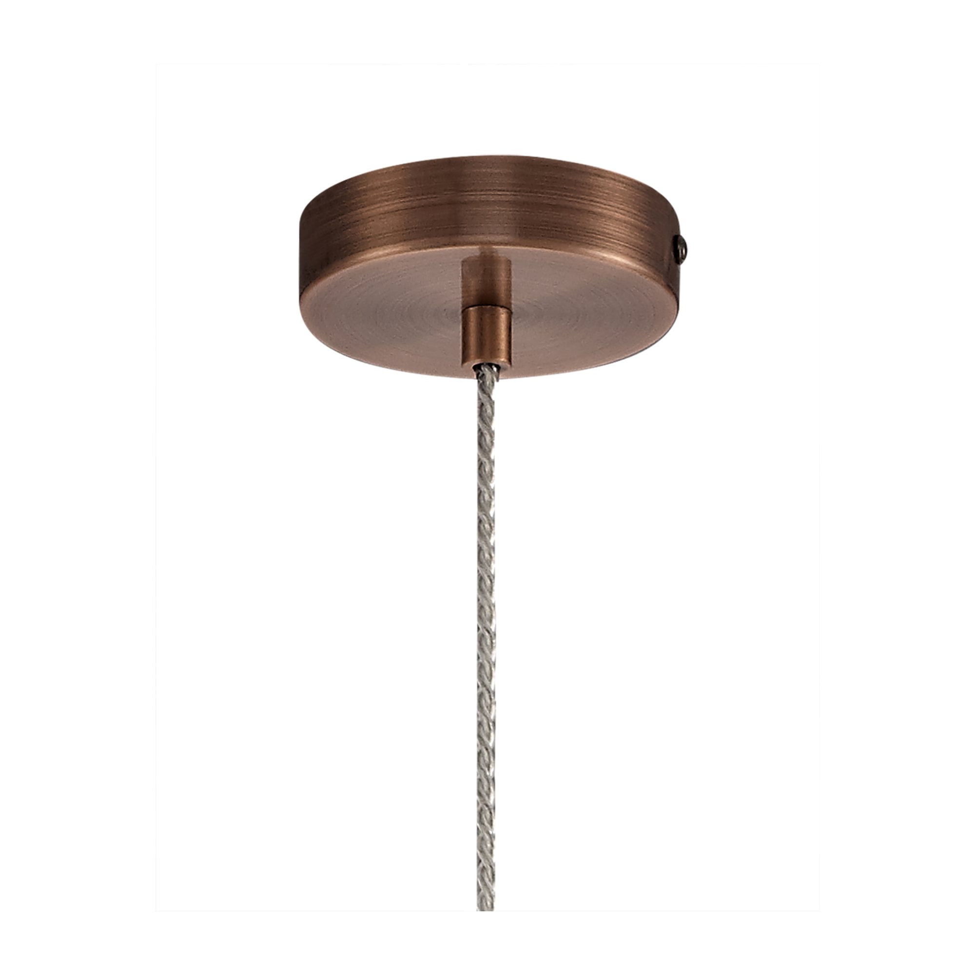 Fabula Pentire Single Pendant - Antique Copper & Clear Glass