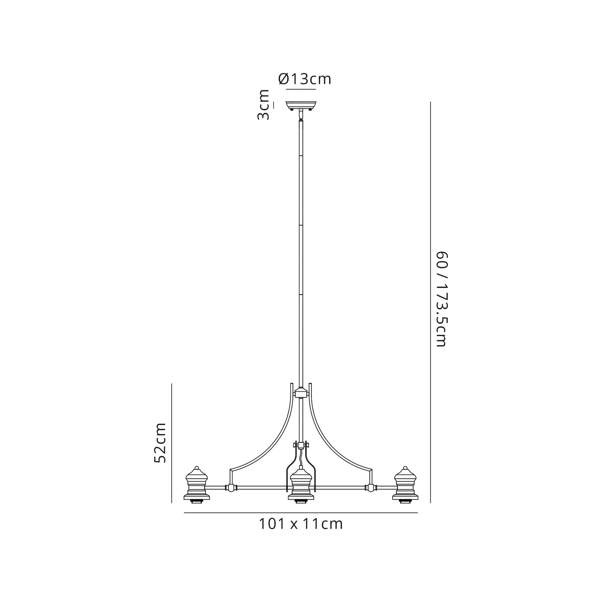 Fabula Epping Linear Pendant Frame - Polished Nickel - Frame Only