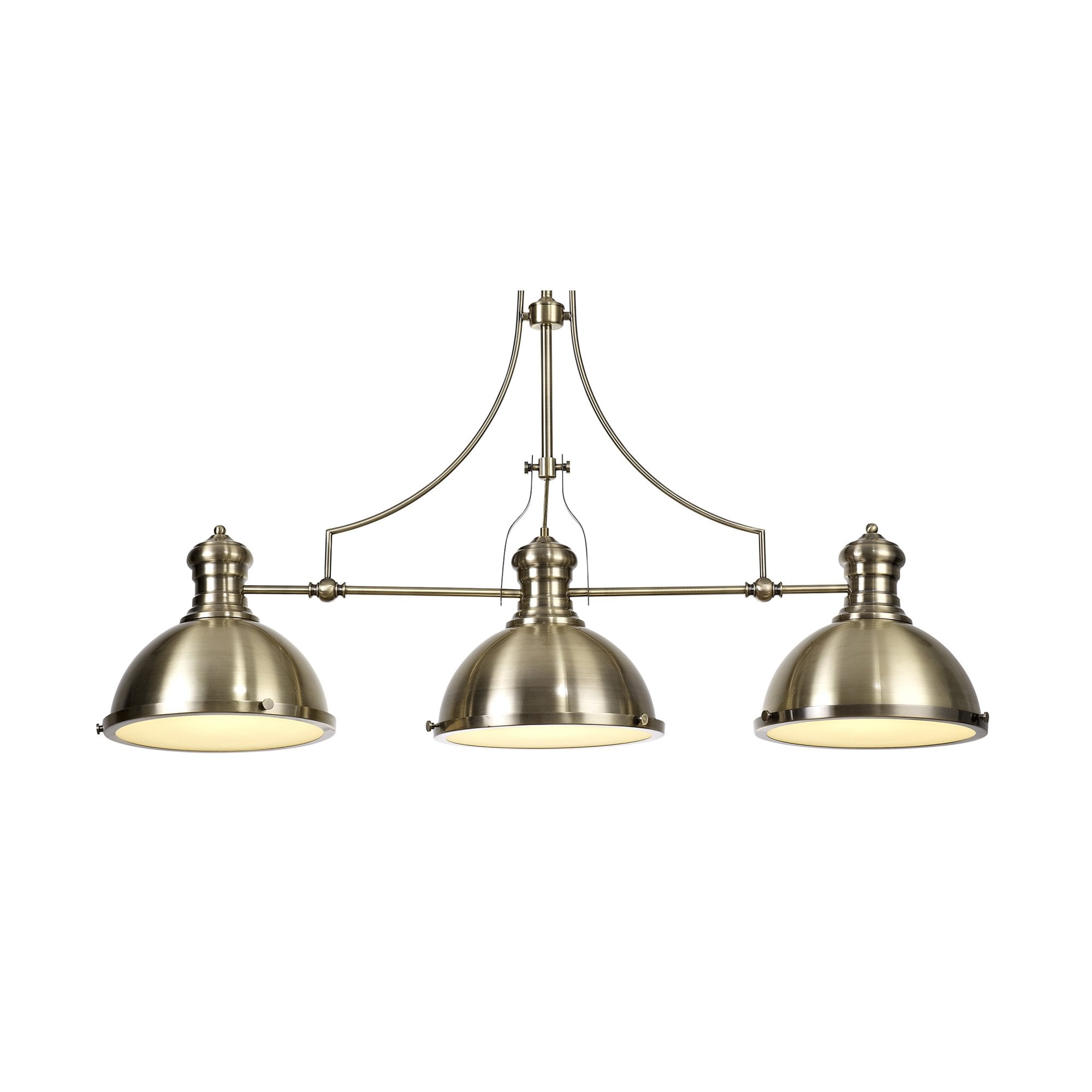 Fabula Epping 3 Light Linear Pendant - Antique Brass