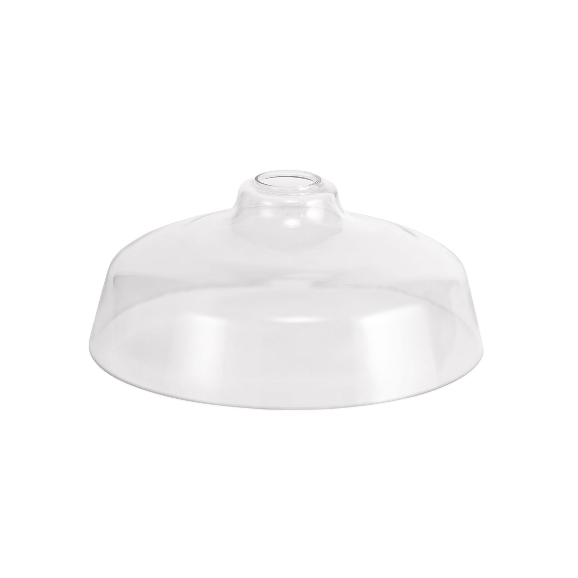 Fabula Epping 38cm Flat Round Shade - Clear Glass - Shade Only
