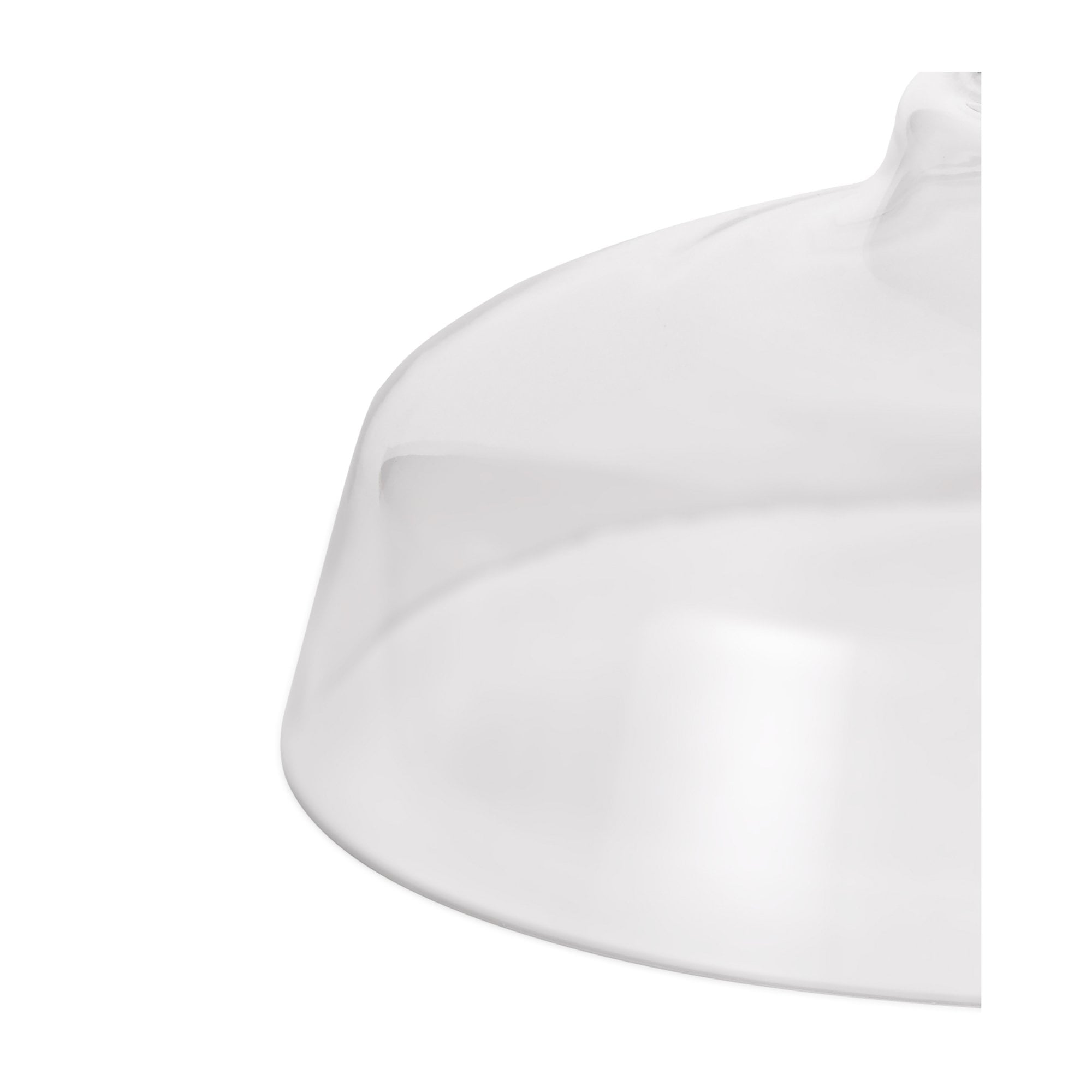 Fabula Epping 38cm Flat Round Shade - Clear Glass - Shade Only