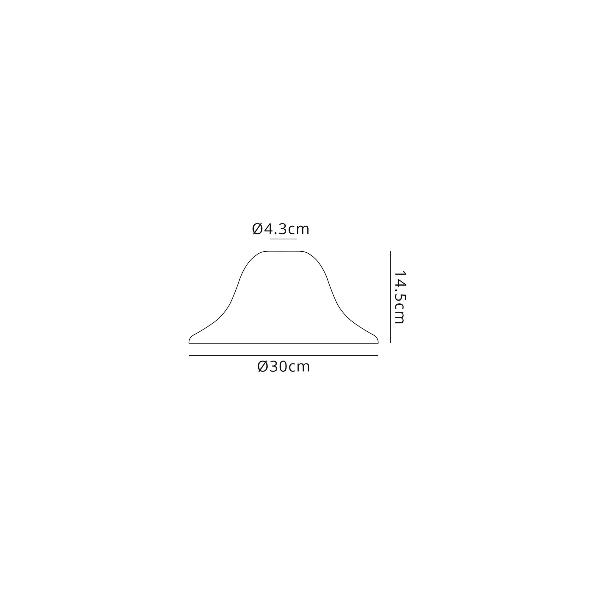 Fabula Epping 30cm Smooth Bell Shade - Clear Glass - Shade Only