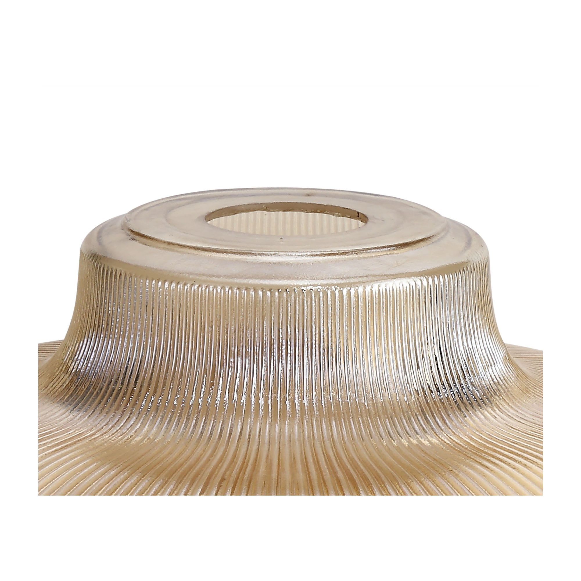 Fabula Epping 30cm Round Shade - Amber Glass - Shade Only