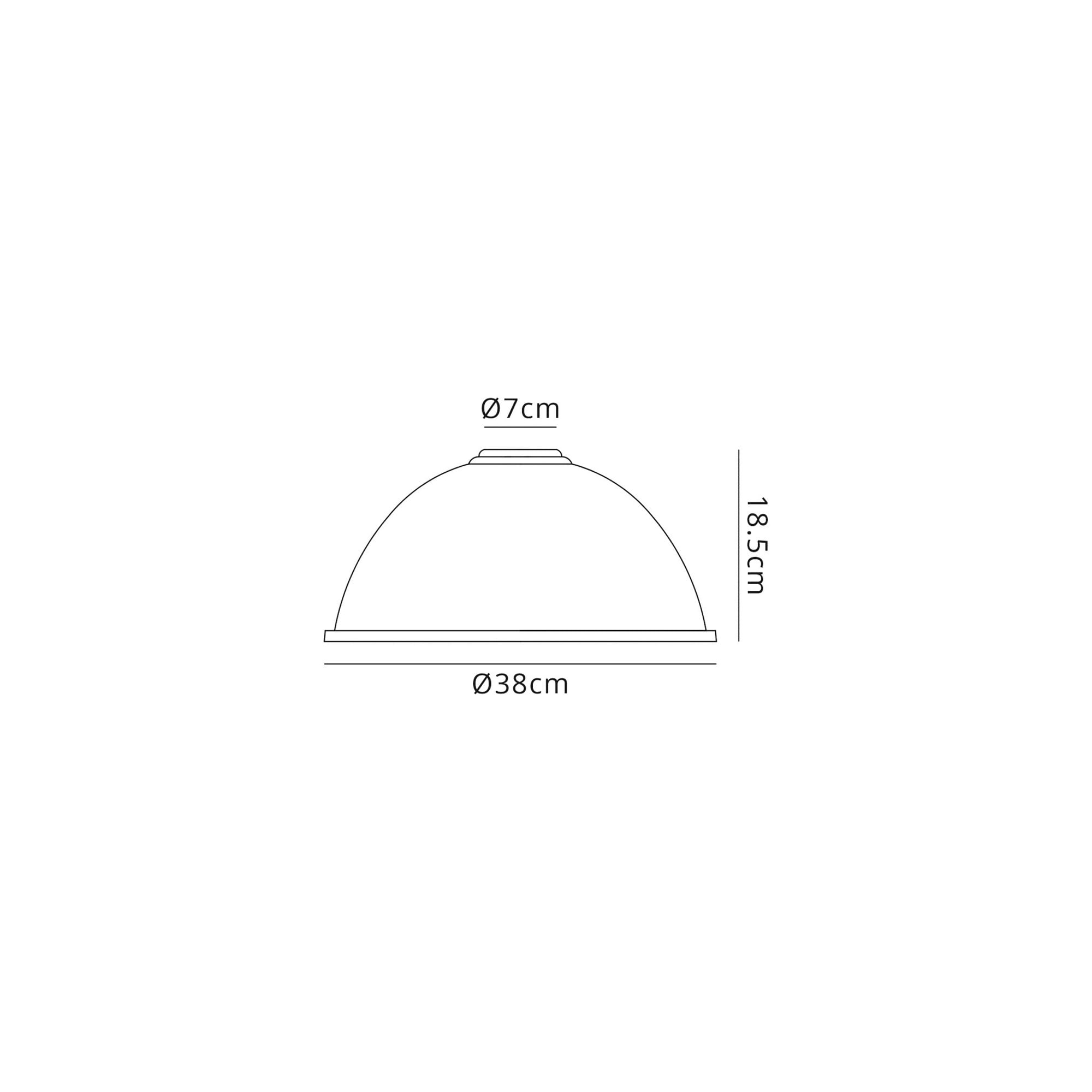 Fabula Epping 38cm Dome Shade - Clear Glass - Shade Only