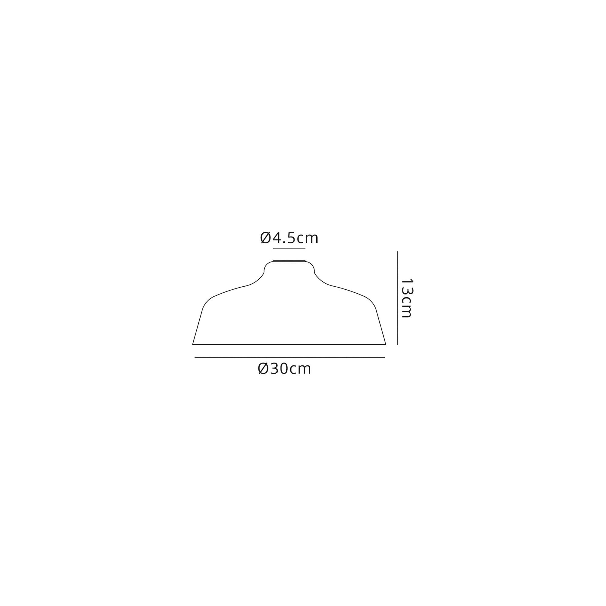 Fabula Epping 30cm Flat Round Shade - Clear Glass - Shade Only