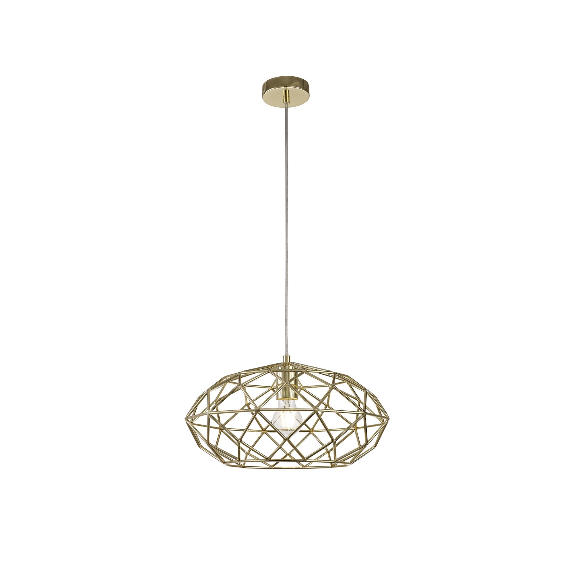Fabula Cavendish Elliptical Sphere Pendant - Polished Brass