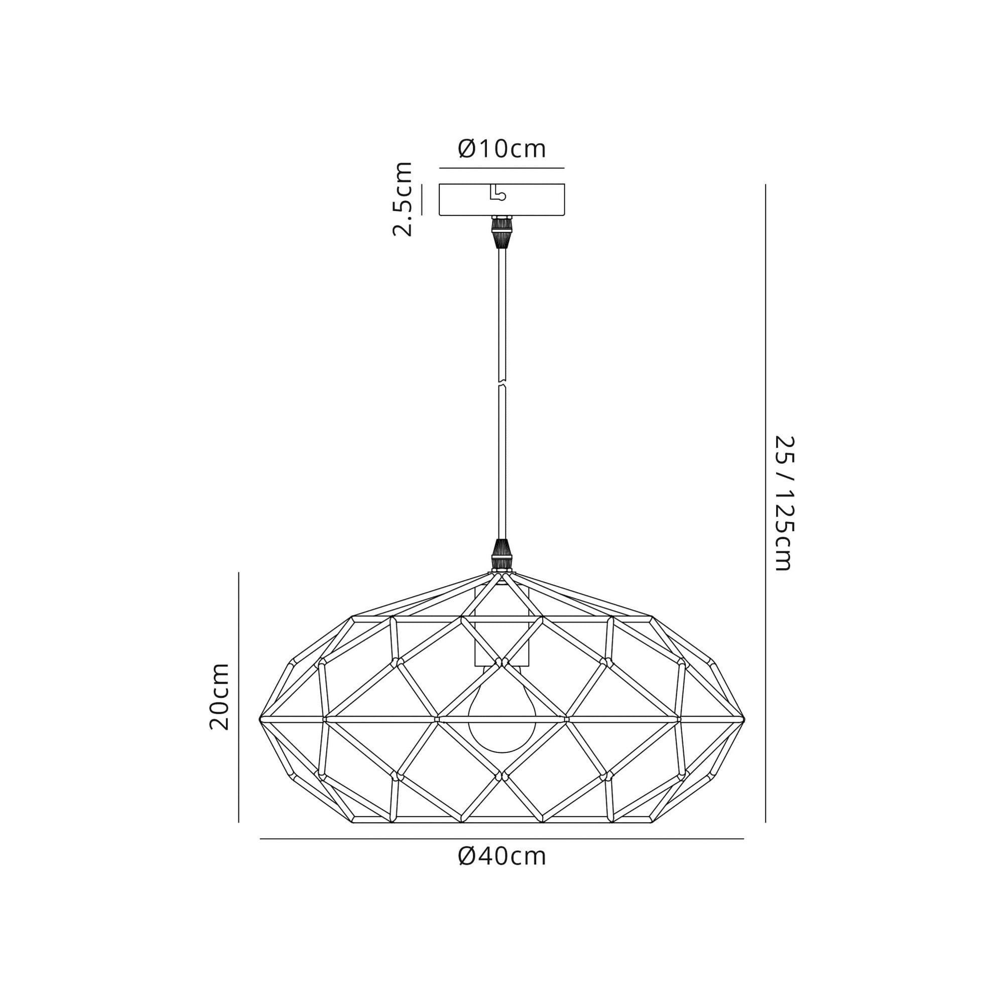 Fabula Cavendish Elliptical Sphere Pendant - Polished Brass