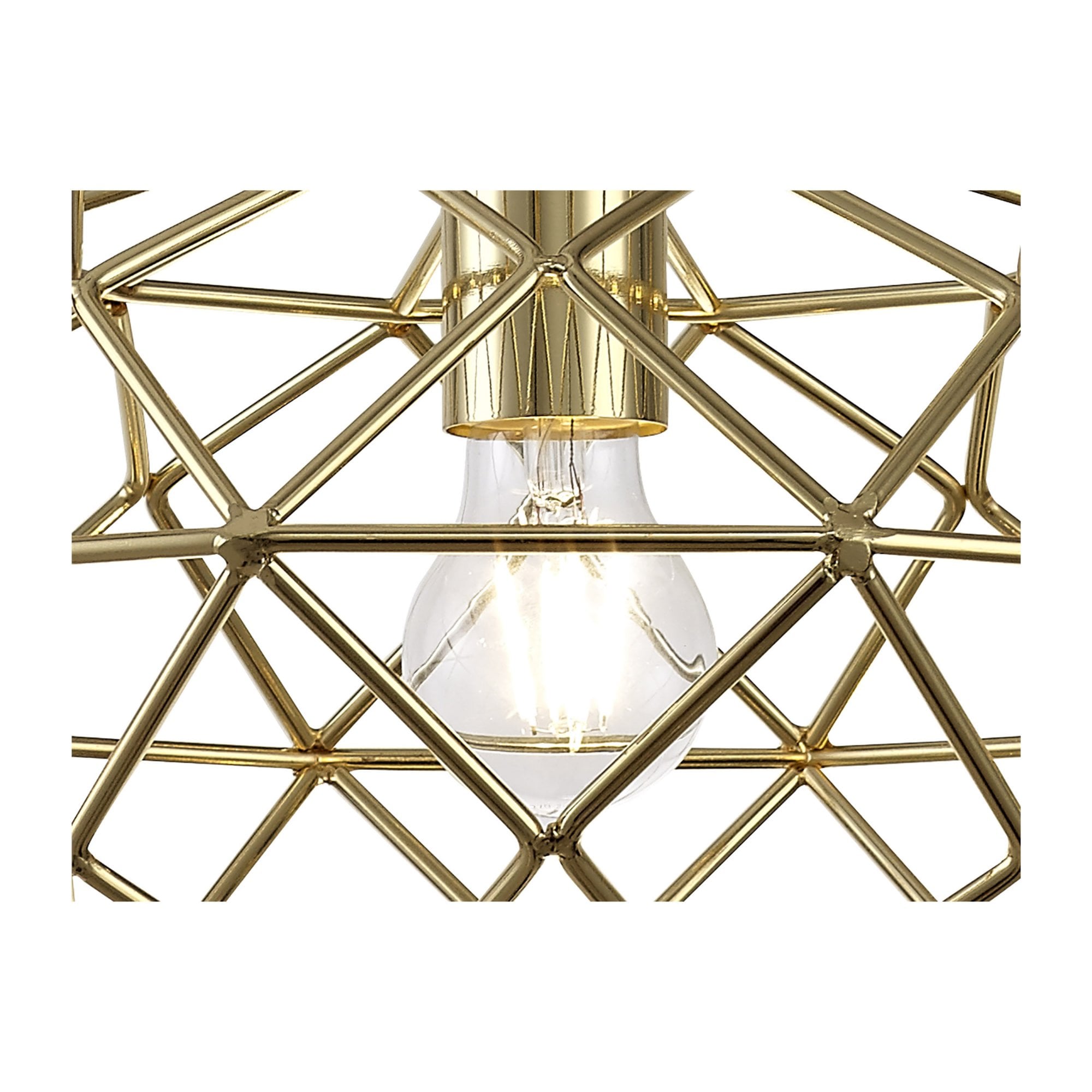 Fabula Cavendish Elliptical Sphere Pendant - Polished Brass