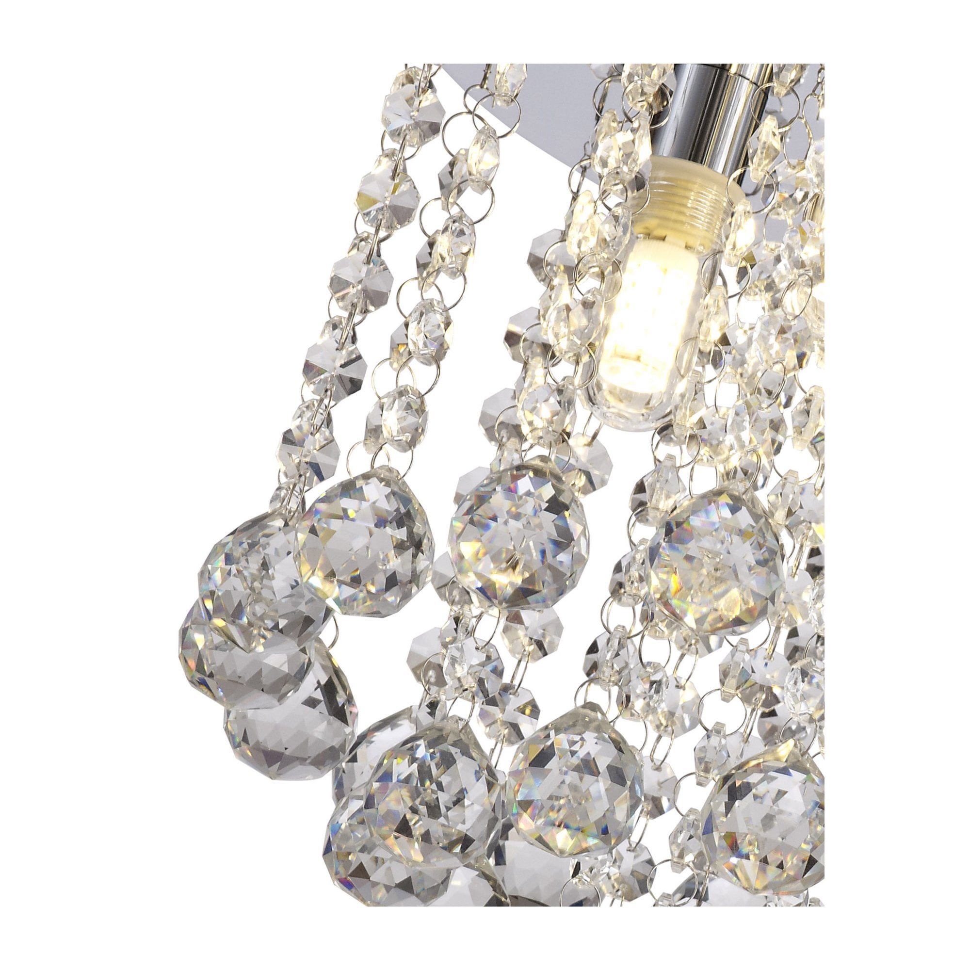 Fabula Valance 4 Light Flush Light - Polished Chrome & Crystal - IP44