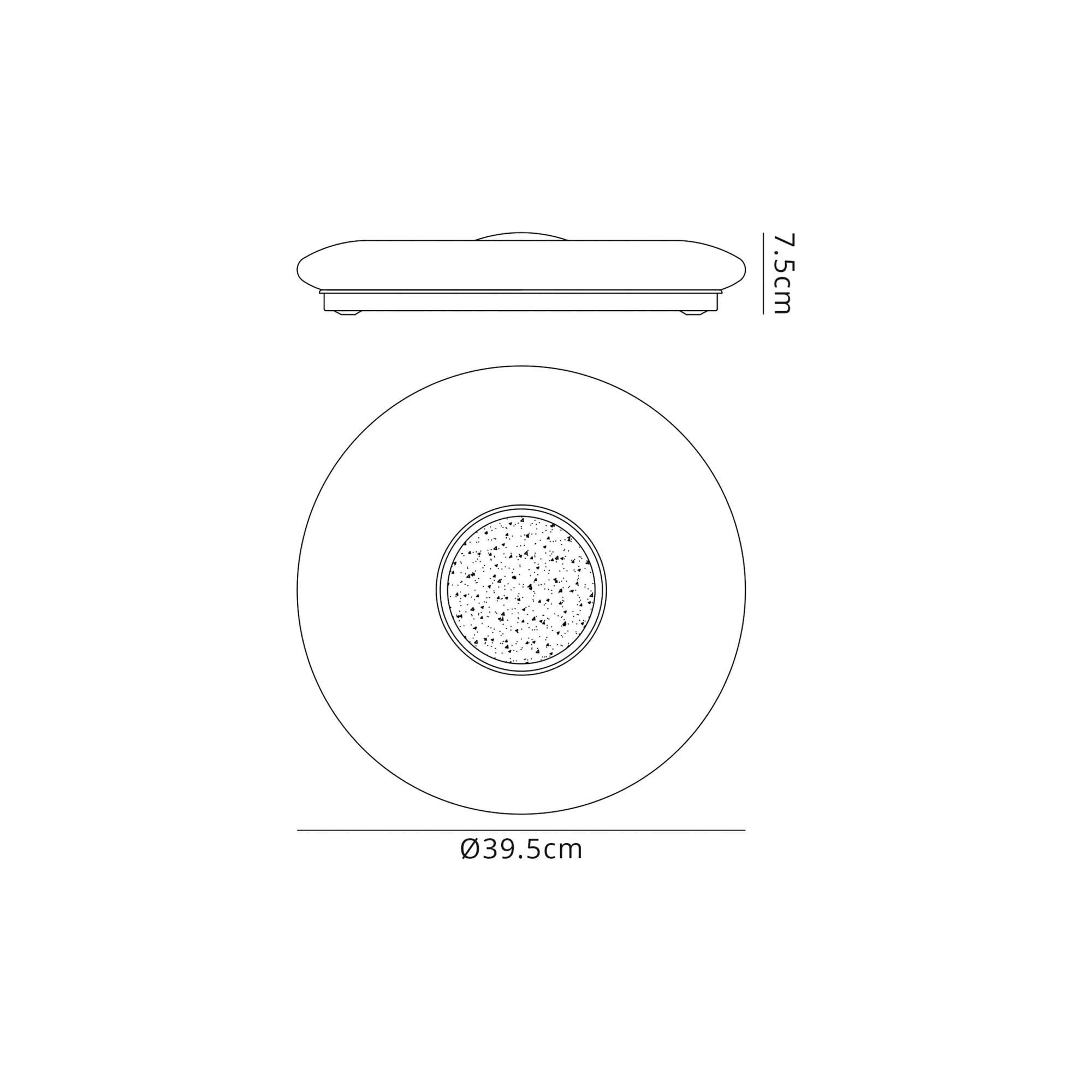 Fabula Firs Colour Switchable LED Flush Light - Opal White