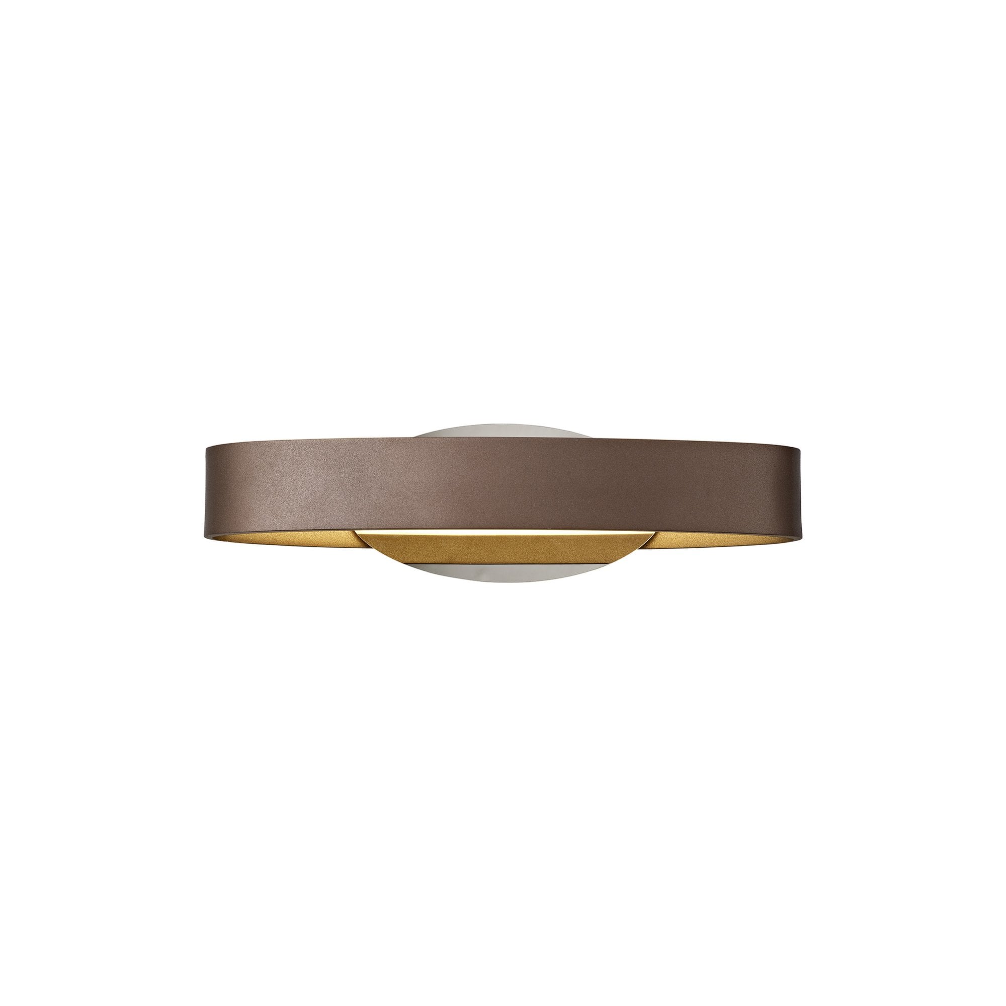Fabula Ellesmere LED Wall Lamp - Satin Brown & Polished Chrome