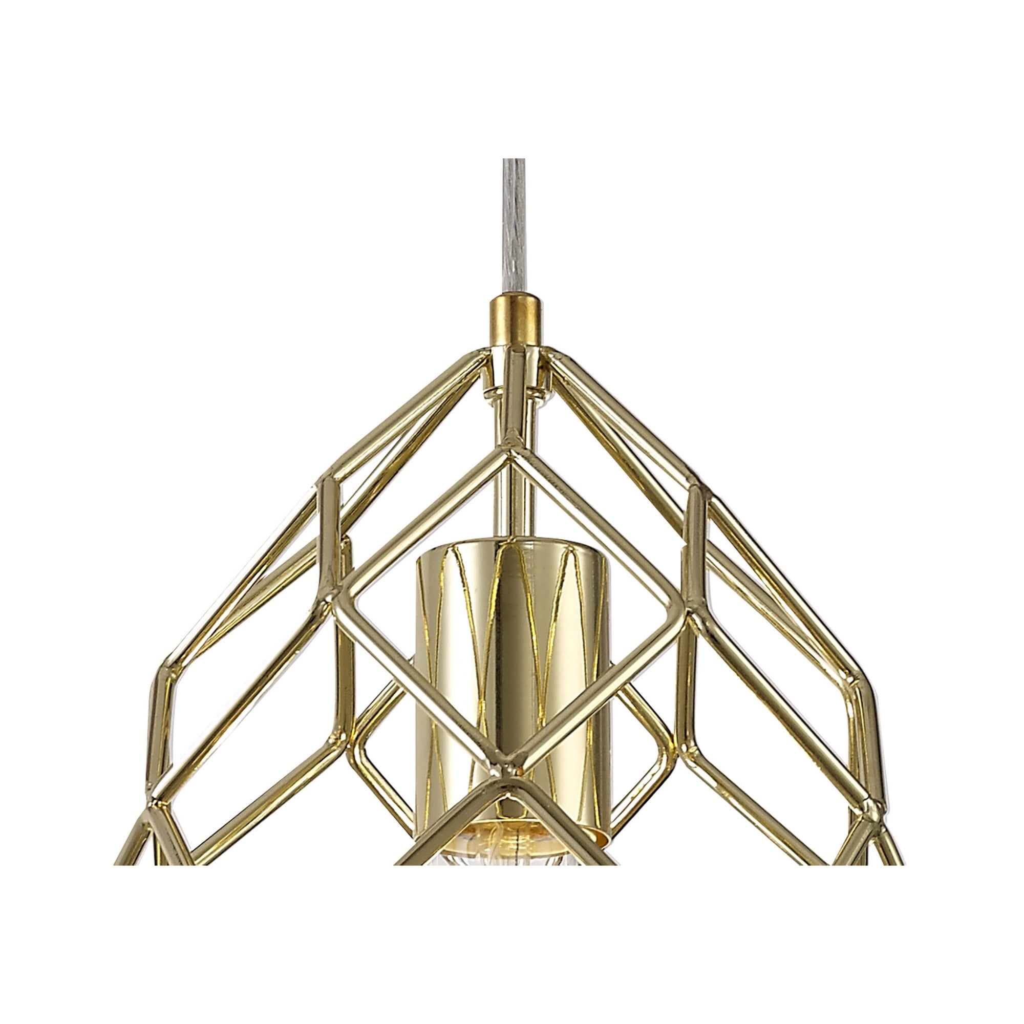 Fabula Cavendish Curved Cylinder Pendant - Polished Brass
