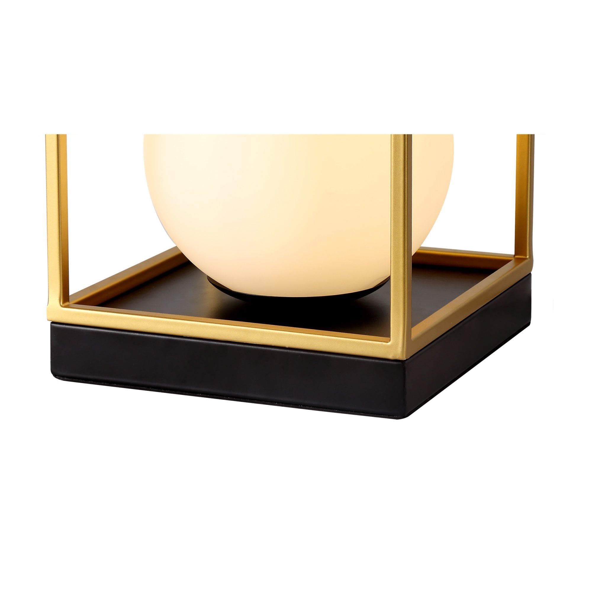 Fabula Newbury Single Table Lamp - Matt Black & Painted Gold
