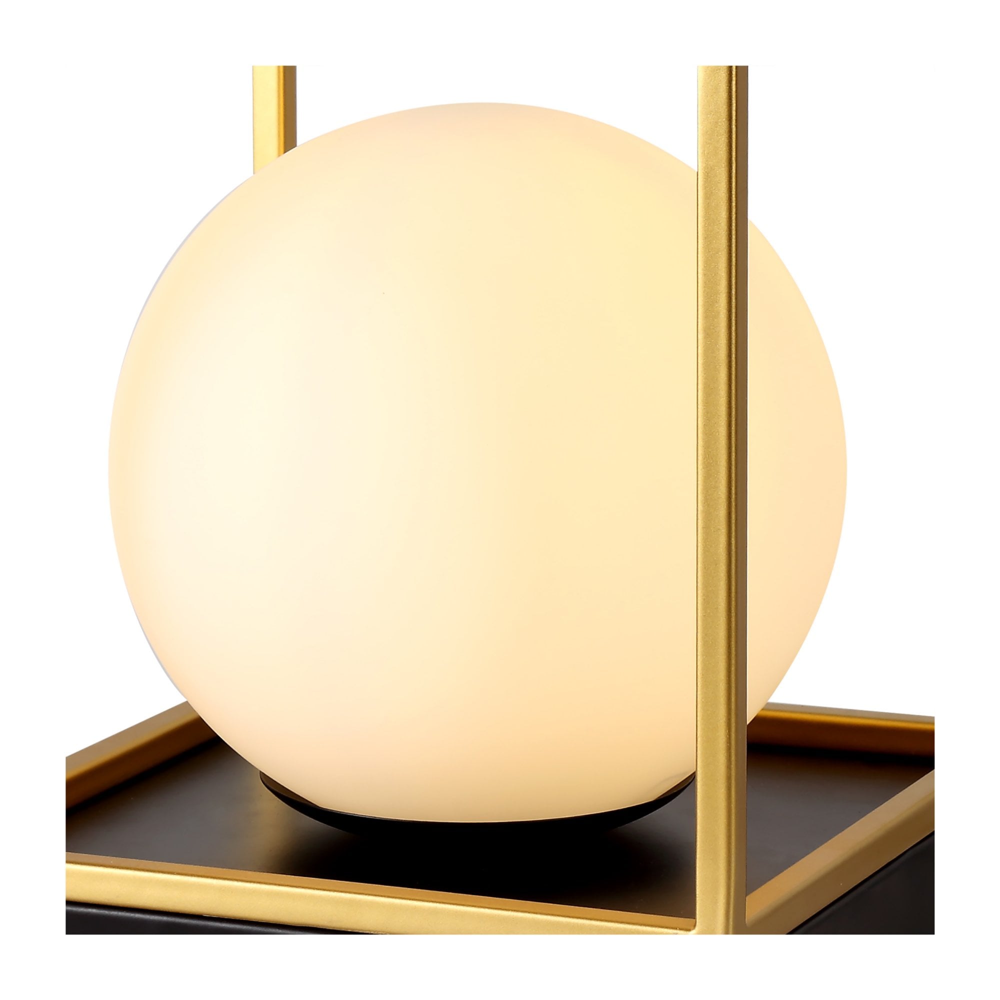 Fabula Newbury Single Table Lamp - Matt Black & Painted Gold