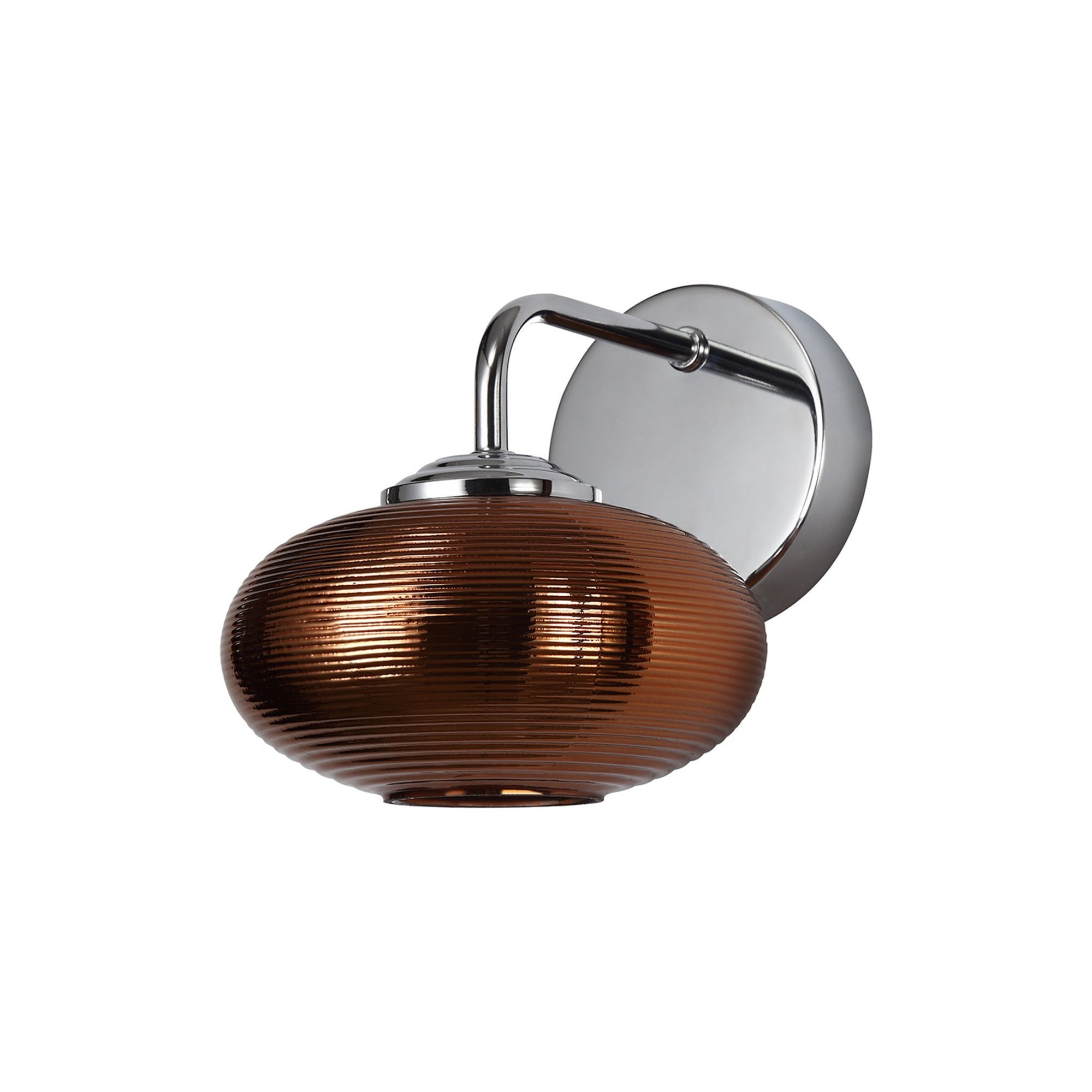 Fabula Ripley LED Wall Lamp - Polished Chrome & Copper Glass