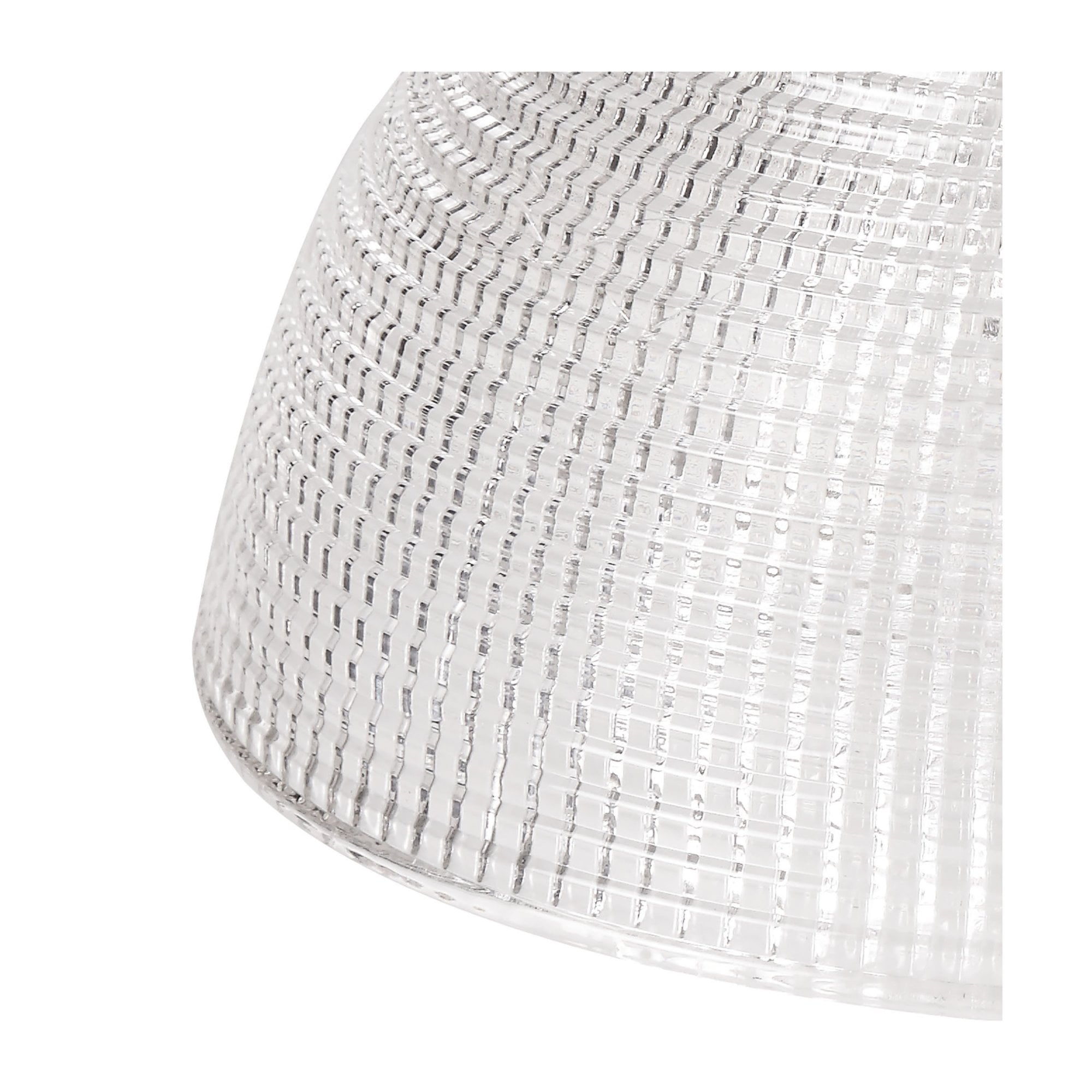 Fabula Epping 30cm Round Shade - Prismatic Effect Clear Glass - Shade Only