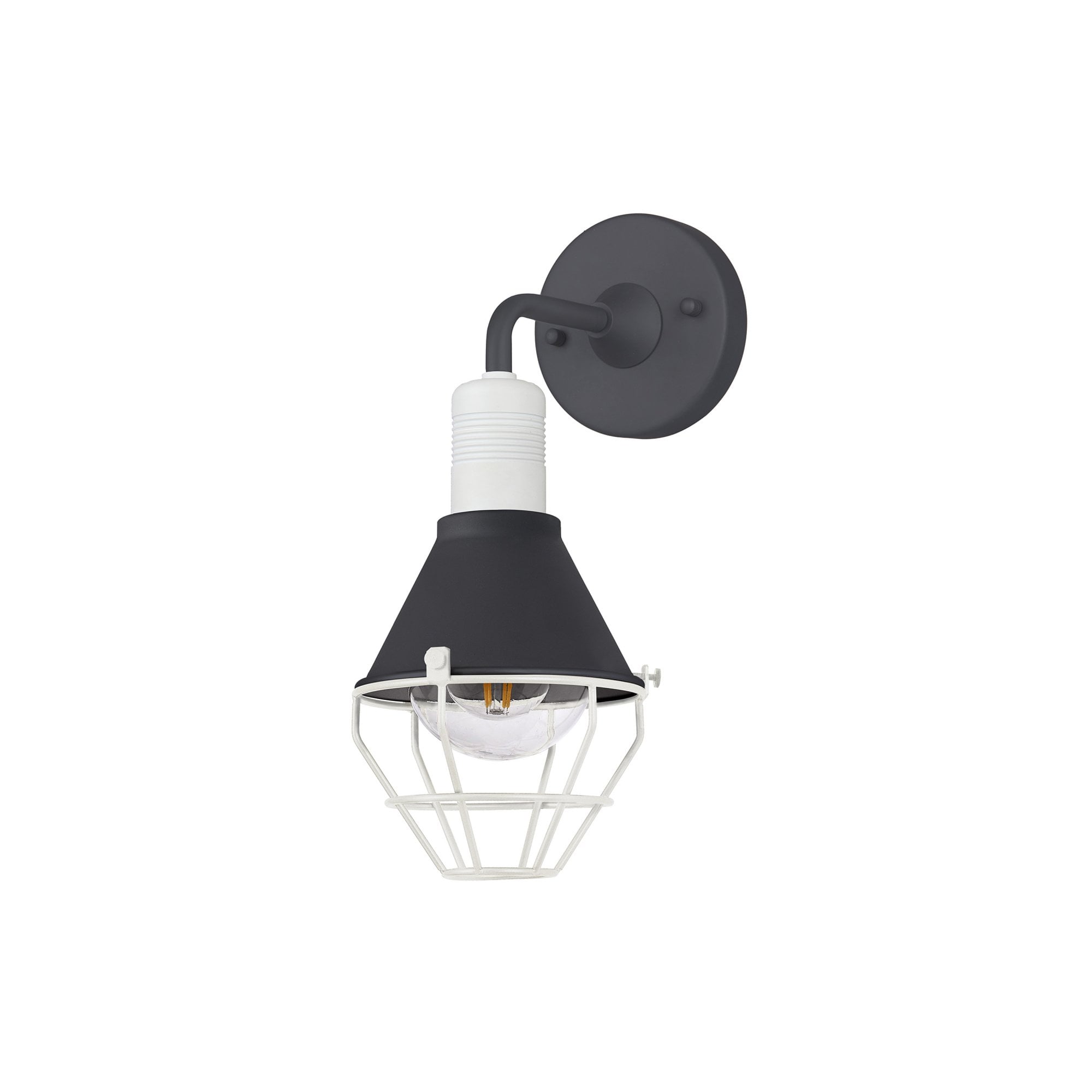 Fabula Maybury Single Wall Lamp - Anthracite & Matt White - IP65