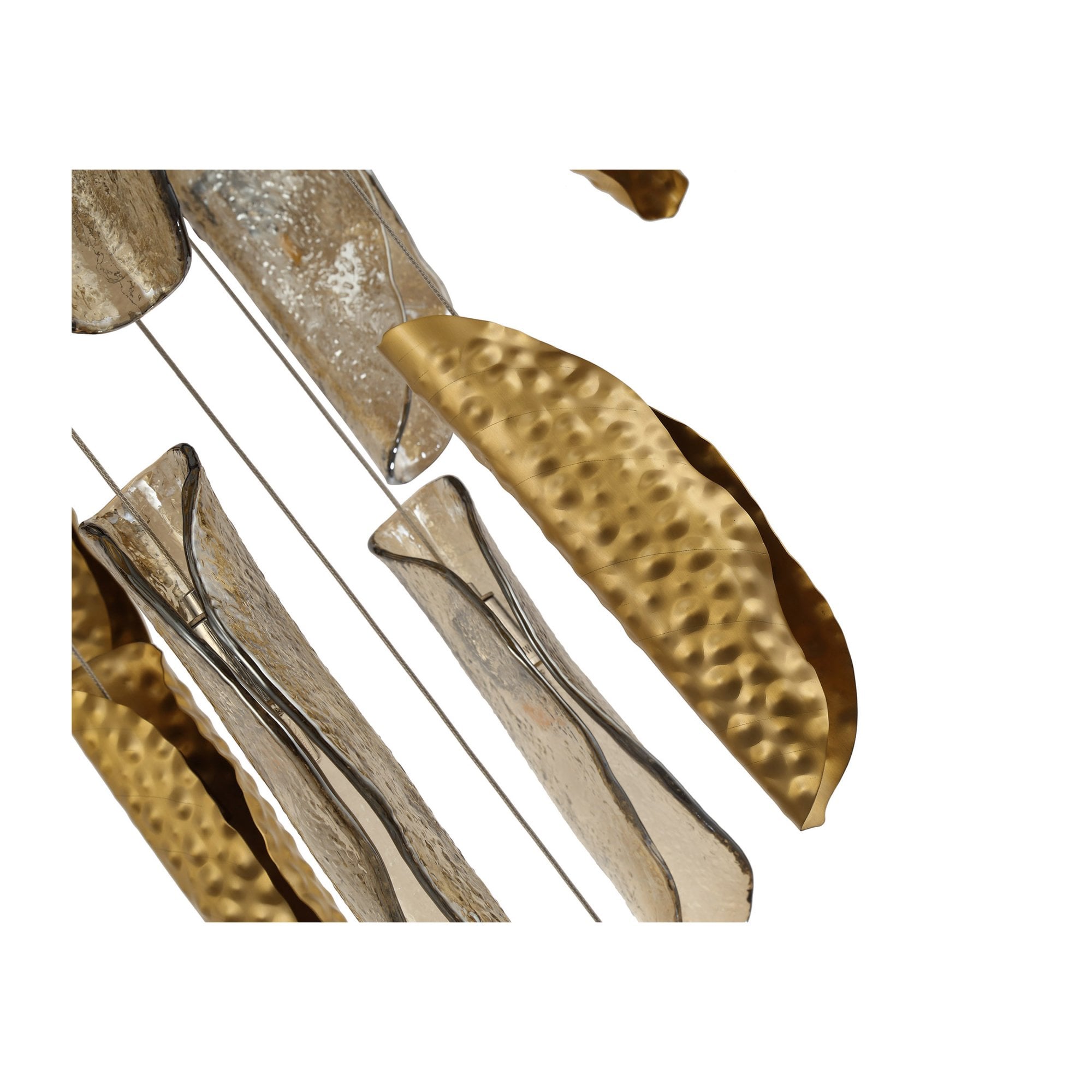 Fabula Treetops 21 Light Pendant - Brass & Cognac Glass