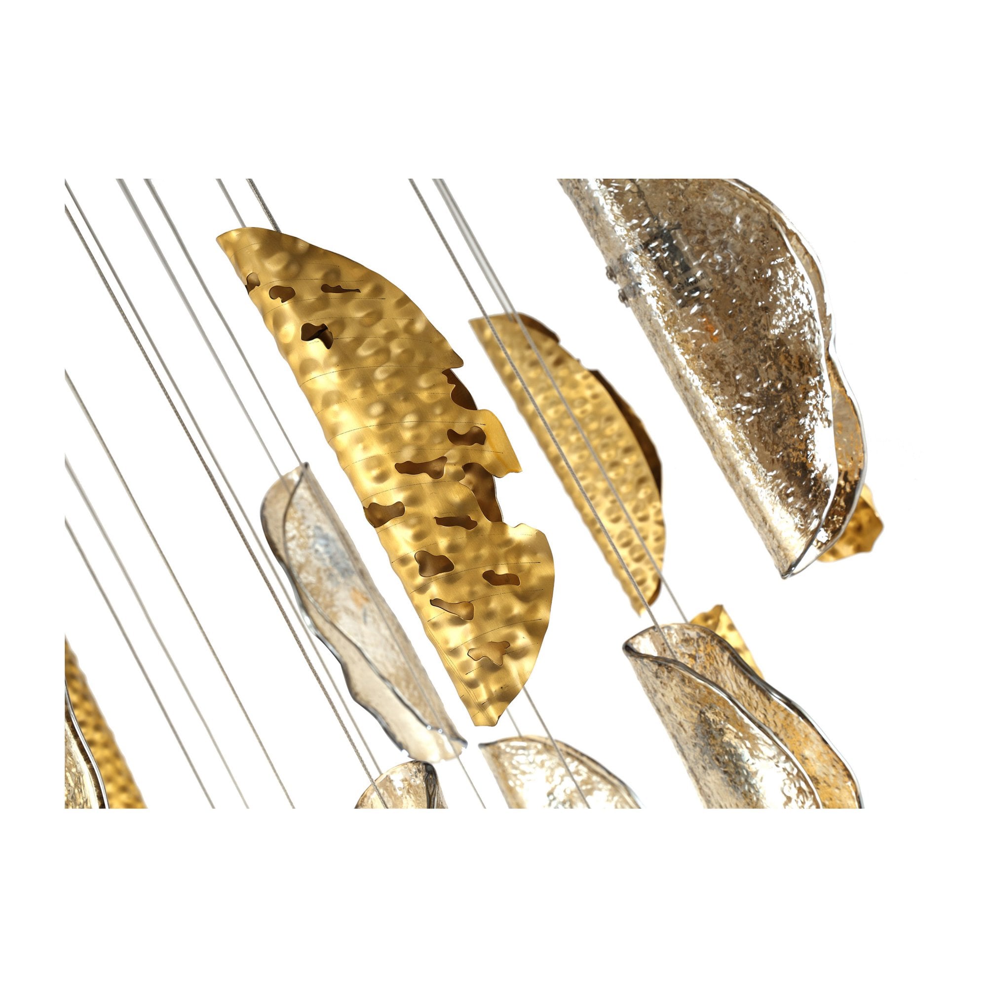 Fabula Treetops 21 Light Pendant - Brass & Cognac Glass