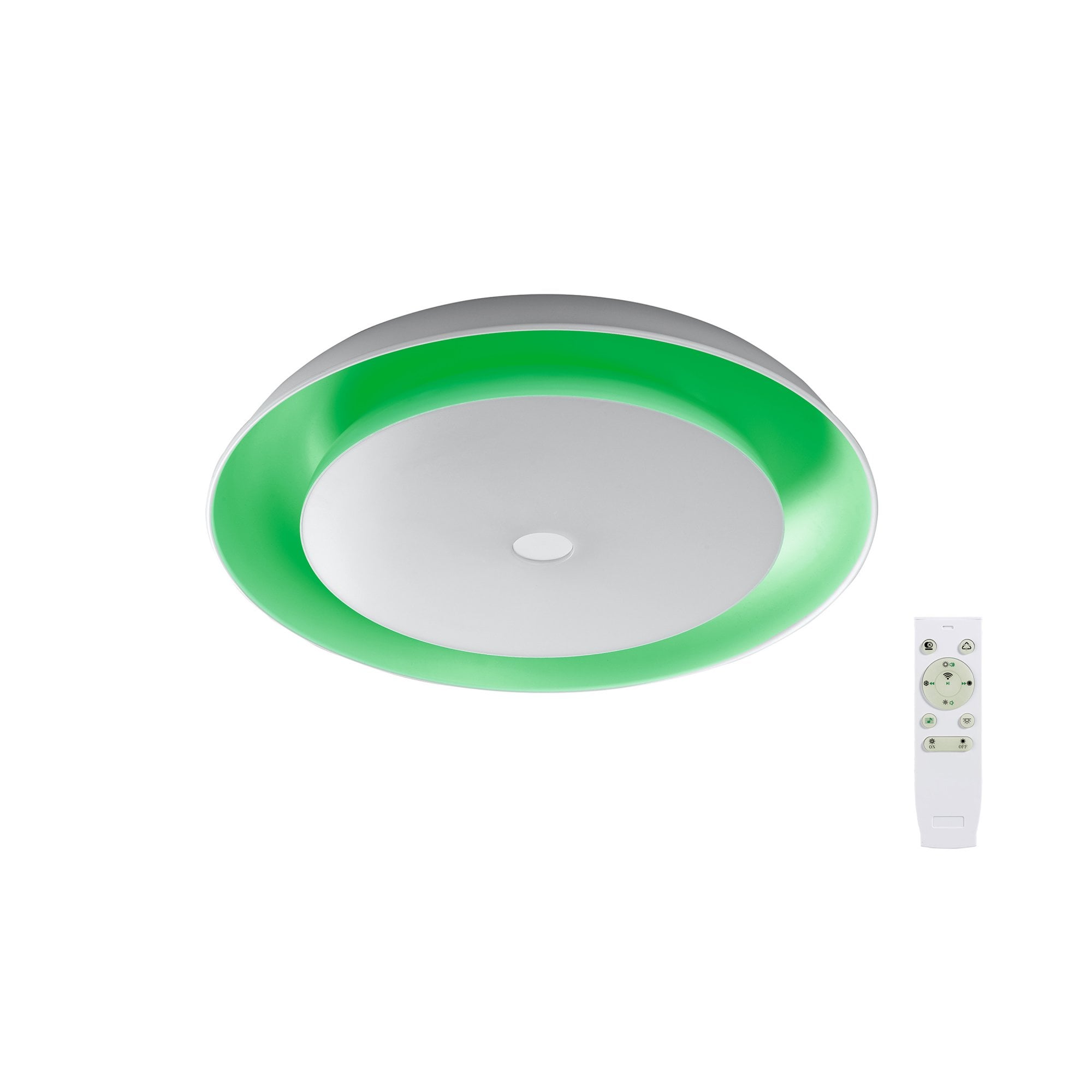 Fabula Forster RGBW LED Flush Light with Bluetooth and Speaker - White