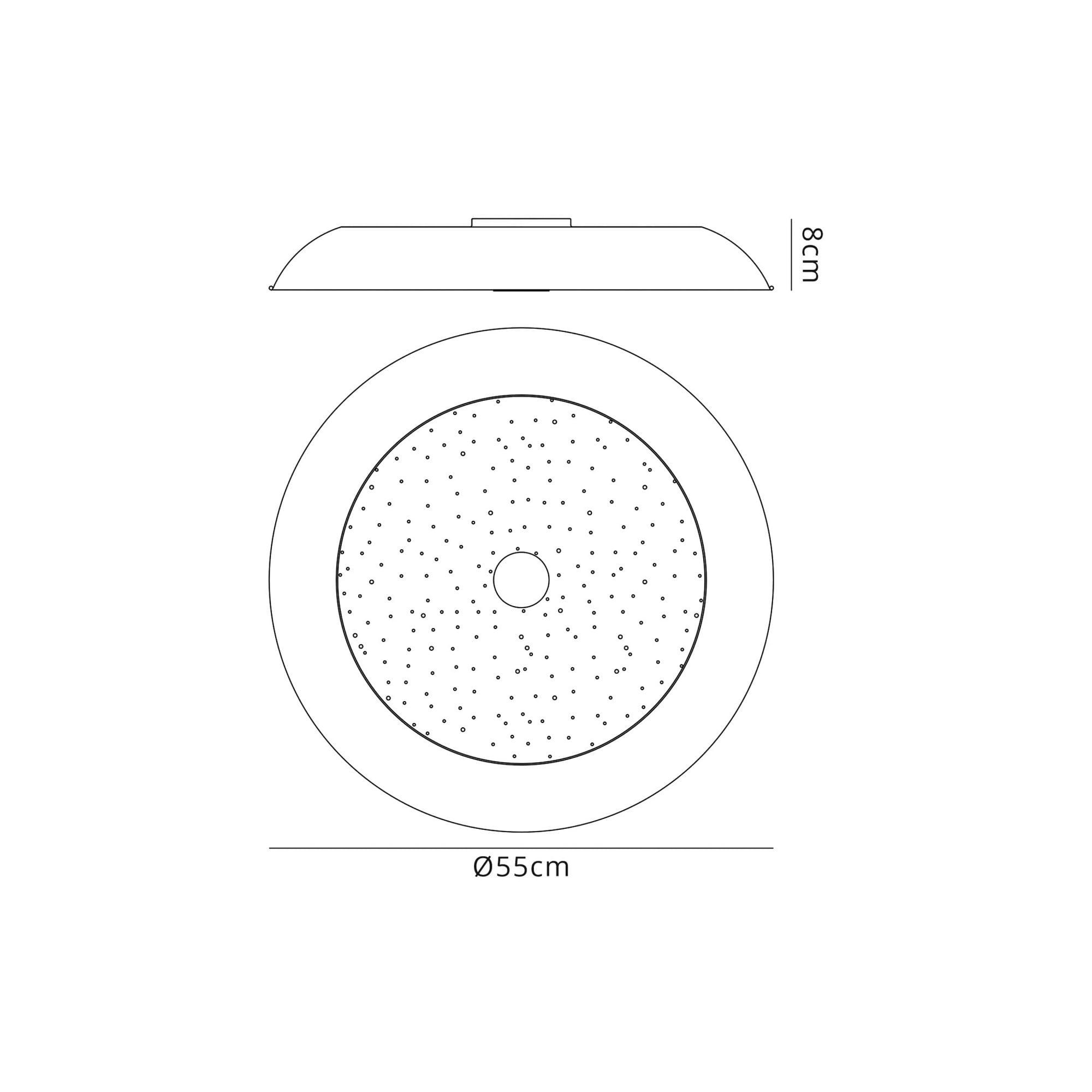 Fabula Forster RGBW LED Flush Light with Bluetooth and Speaker - White