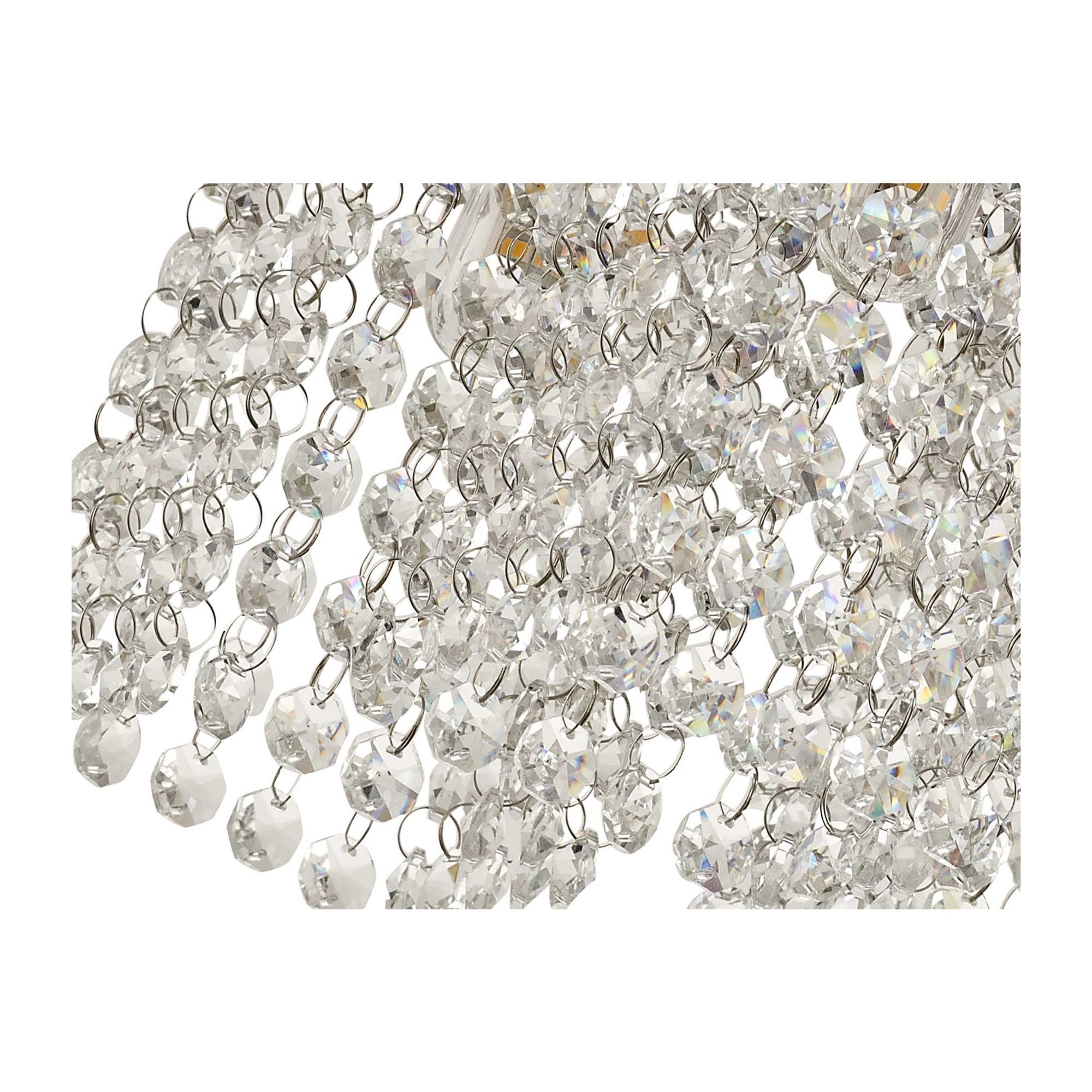 Fabula Hatfields 4 Light Flush Light - Polished Chrome & Crystal - IP44