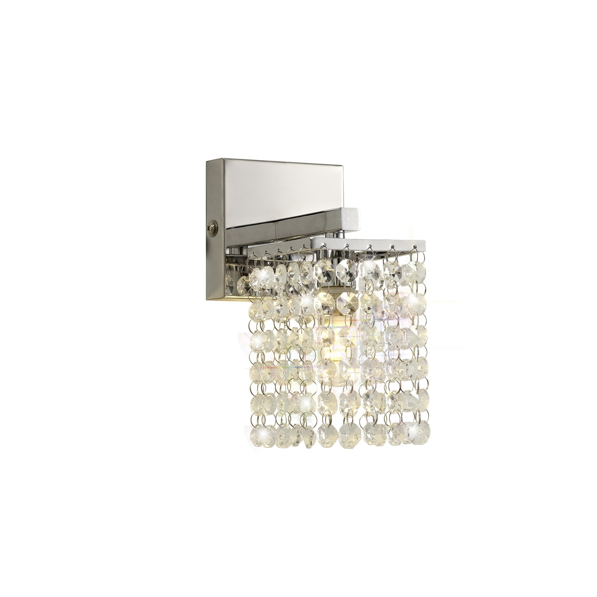 Fabula Hatfields Single Wall Lamp - Polished Chrome & Crystal - IP44