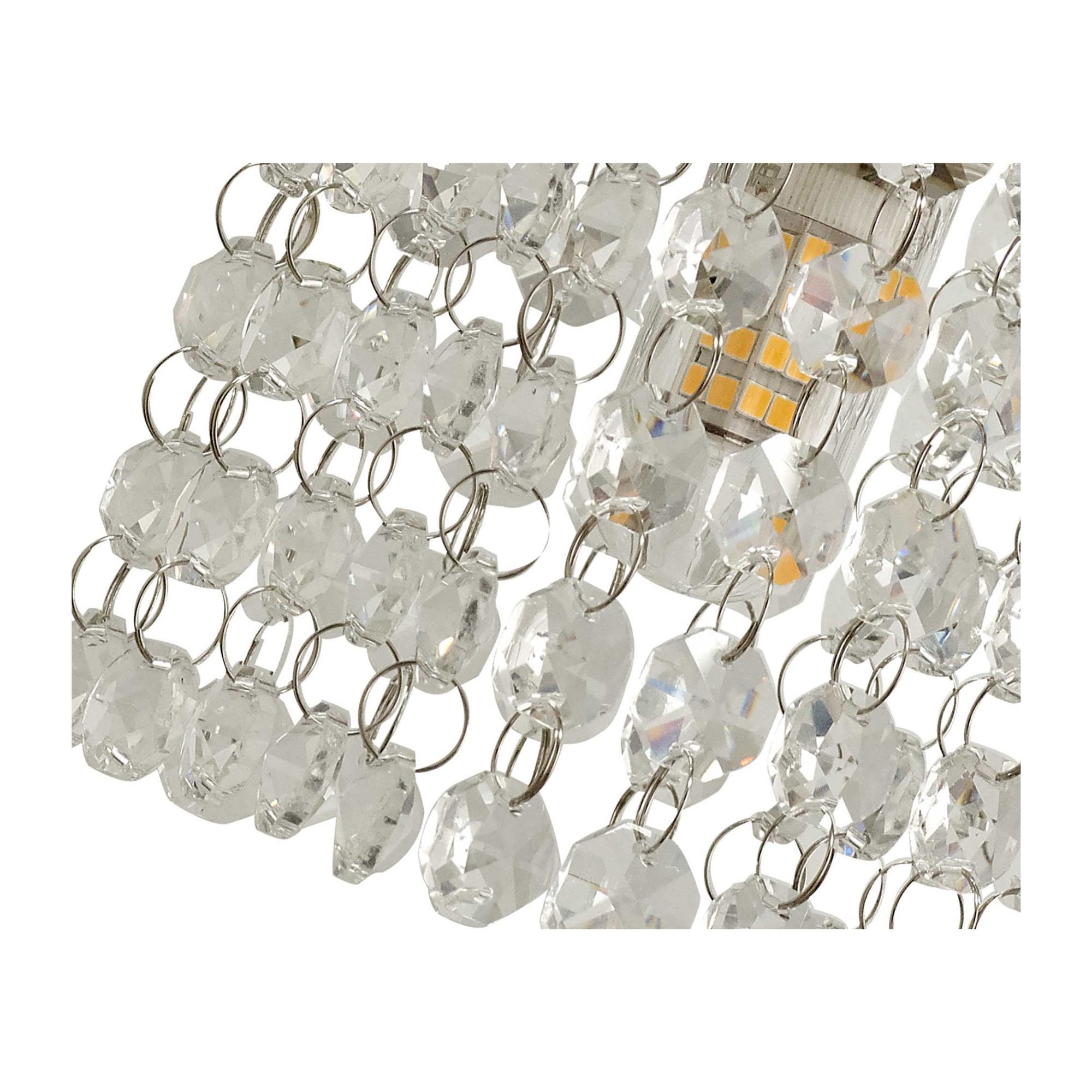 Fabula Hatfields Single Wall Lamp - Polished Chrome & Crystal - IP44