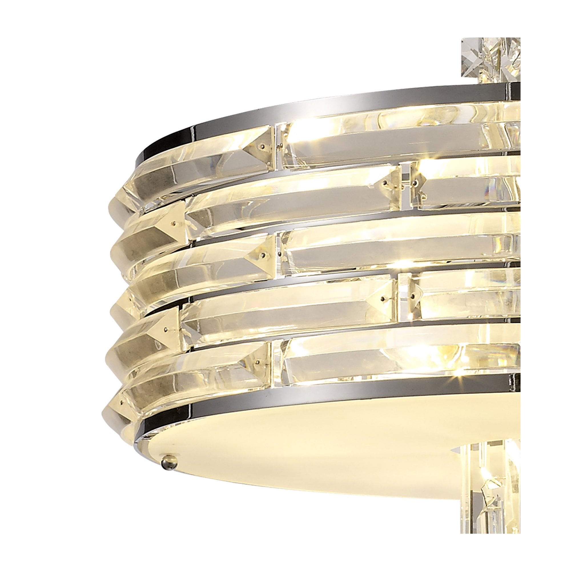 Fabula Jubilee 7 Light Pendant/Semi-Flush Light - Polished Chrome & Crystal