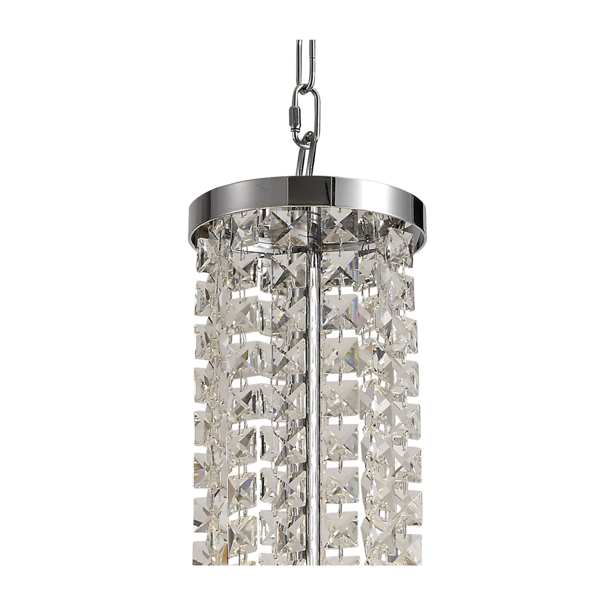 Fabula Jubilee 7 Light Pendant/Semi-Flush Light - Polished Chrome & Crystal