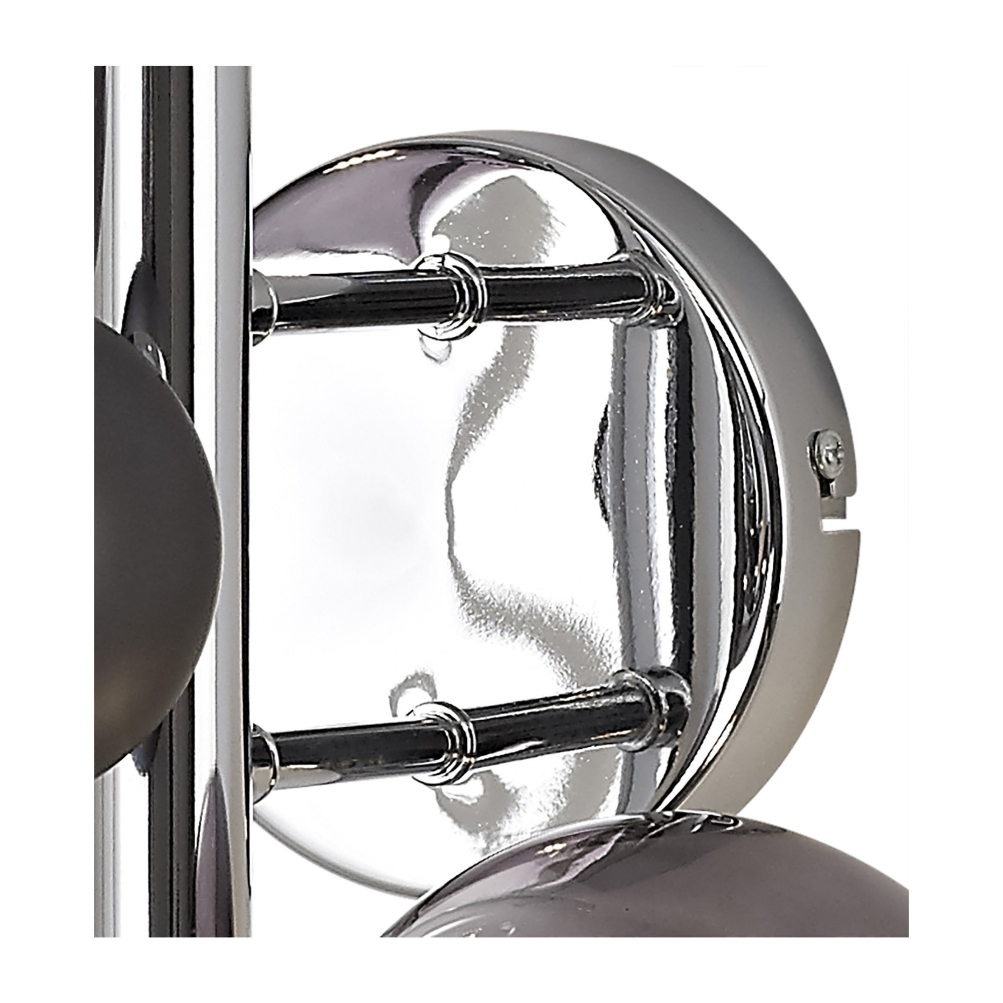 Fabula Roding 2 Light Wall Lamp - Polished Chrome & Smoked Glass