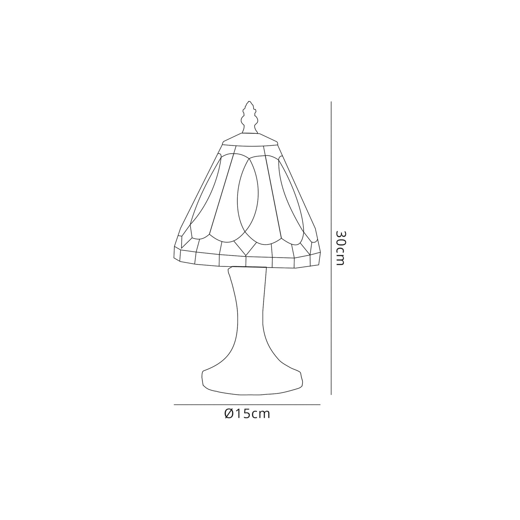 Fabula Snaresbrook Tiffany Table Lamp - White & Grey