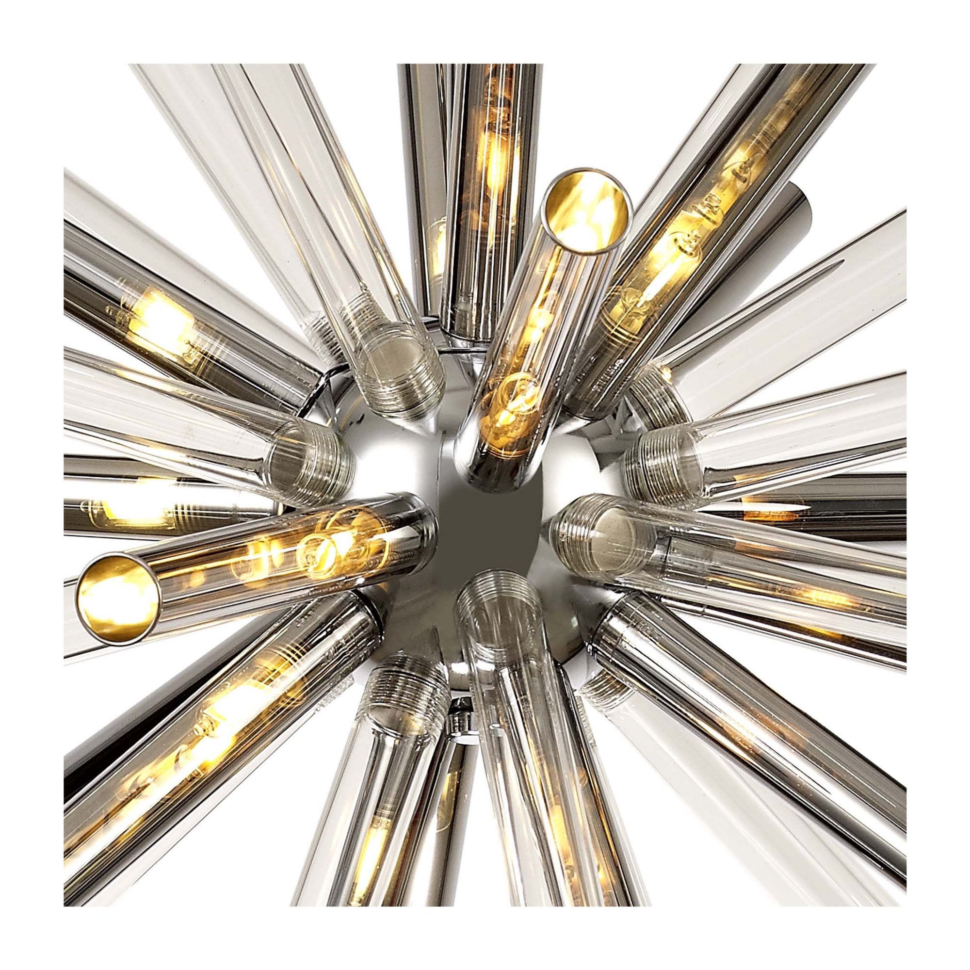 Fabula Chelmsford 16 Light Pendant - Polished Chrome, Clear & Chrome Glass