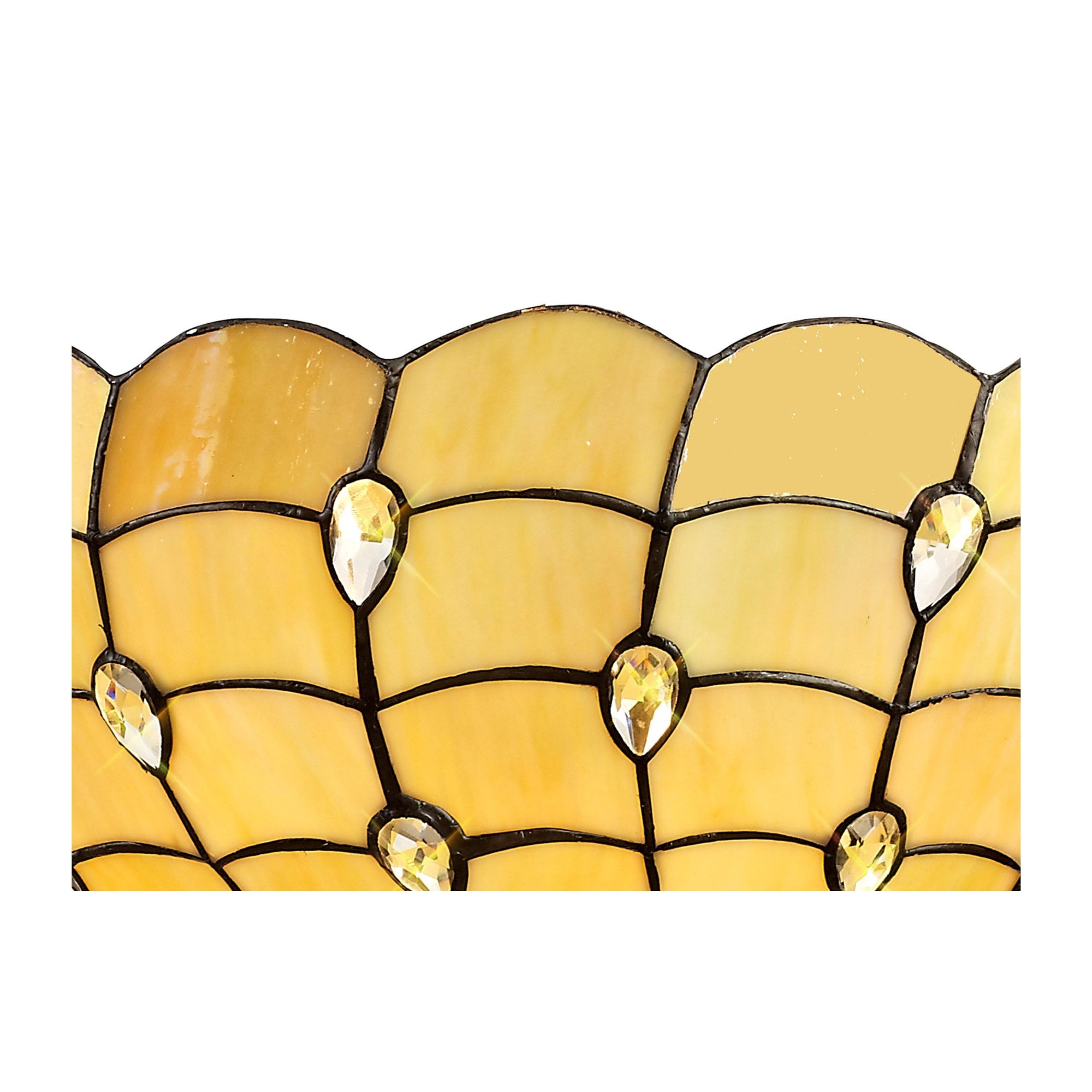 Fabula Crescent 50cm Tiffany Shade - Beige - Shade Only