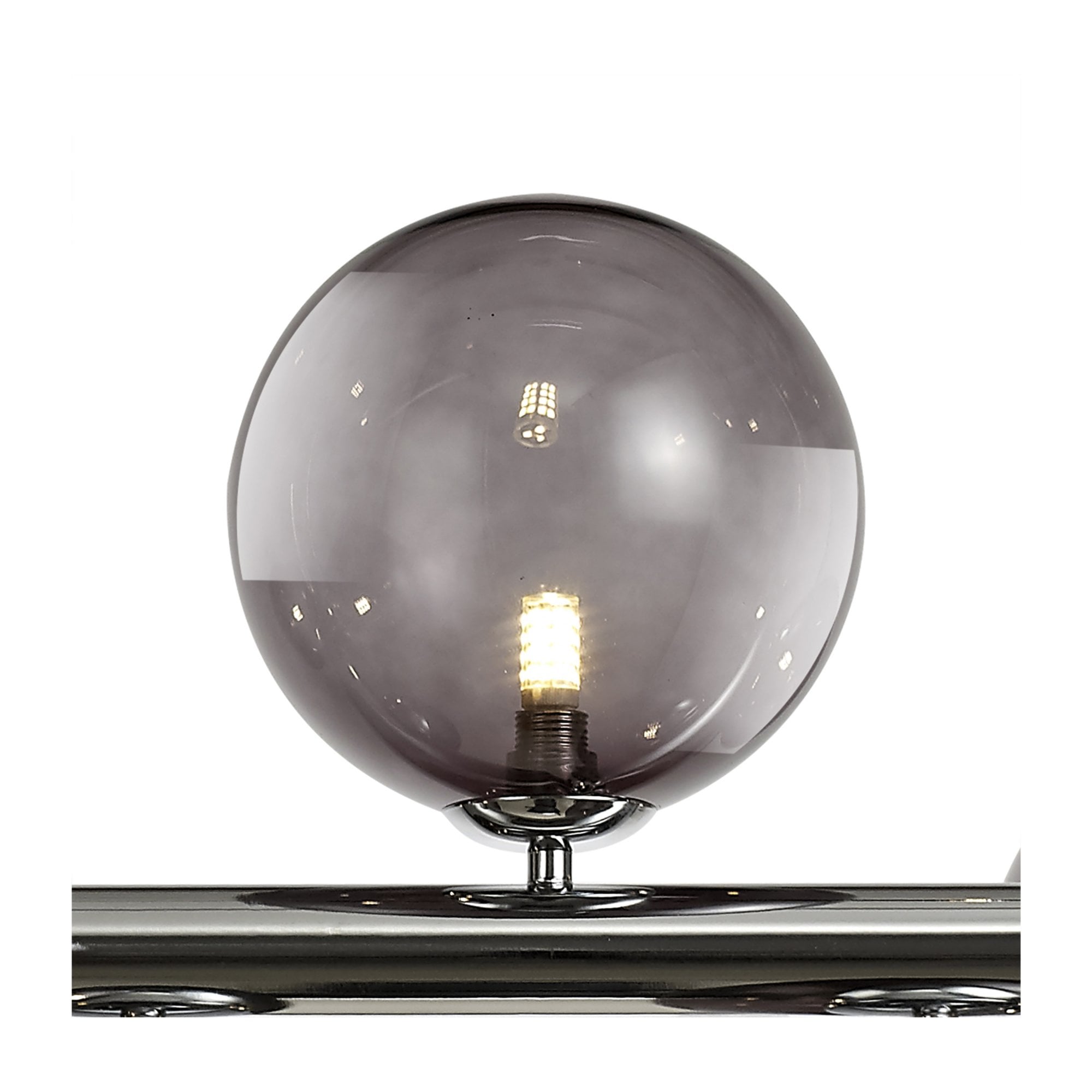 Fabula Roding 7 Light Linear Pendant - Polished Chrome & Smoked Glass