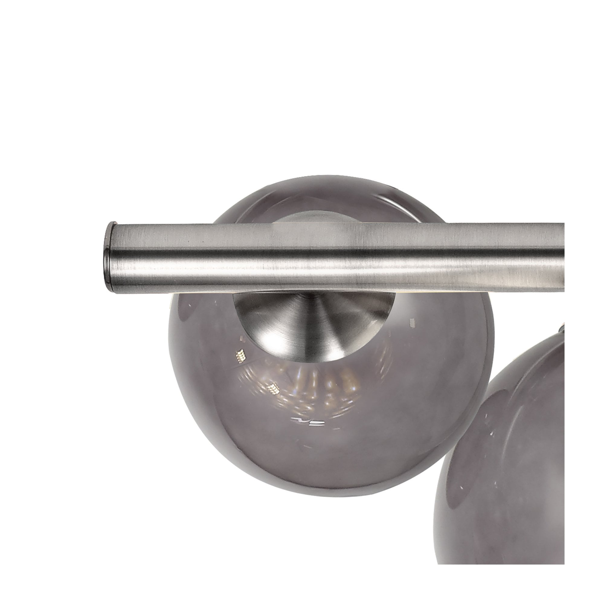 Fabula Roding 4 Light Semi-Flush Light - Polished Chrome, Smoked Glass