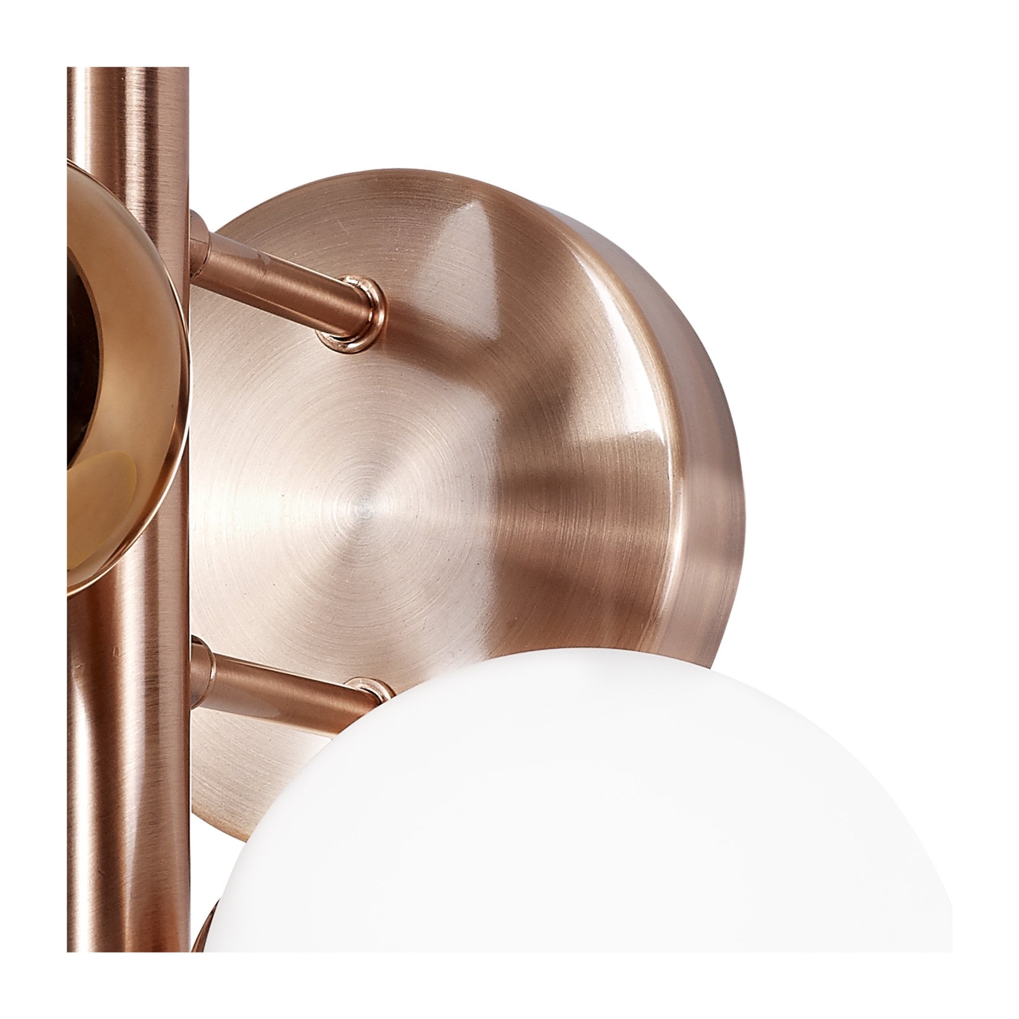 Fabula Roding 2 Light Wall Lamp - Antique Copper, Opal & Copper Glass