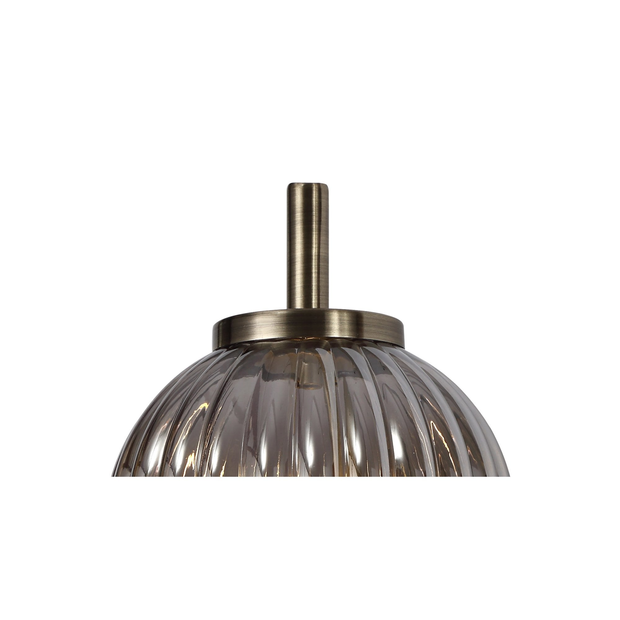 Fabula Churchill Single Wall Lamp - Antique Brass & Smoked Glass