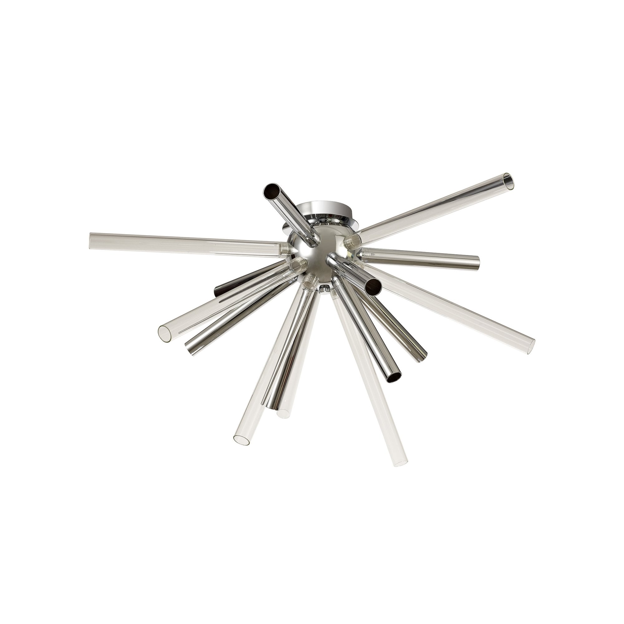 Fabula Chelmsford 8 Light Semi-Flush Light - Polished Chrome, Clear & Chrome Glass