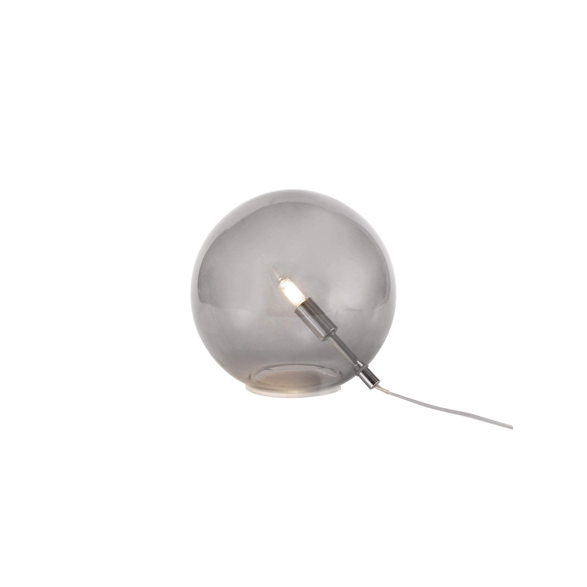 Fabula Roding Single Table Lamp - Polished Chrome & Smoked Glass