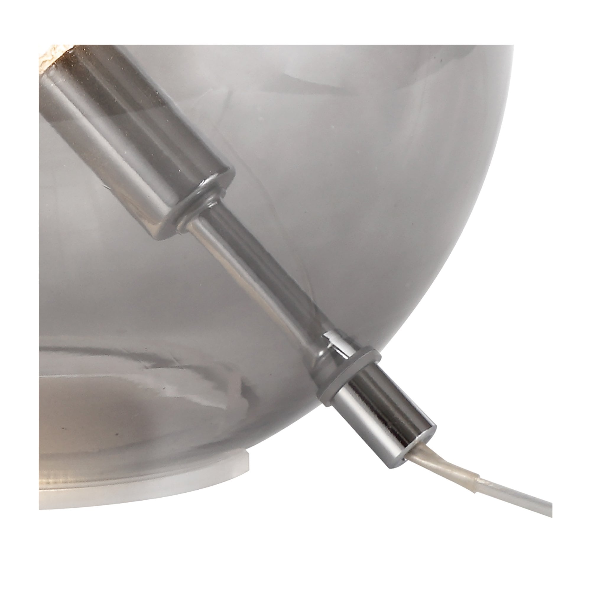 Fabula Roding Single Table Lamp - Polished Chrome & Smoked Glass