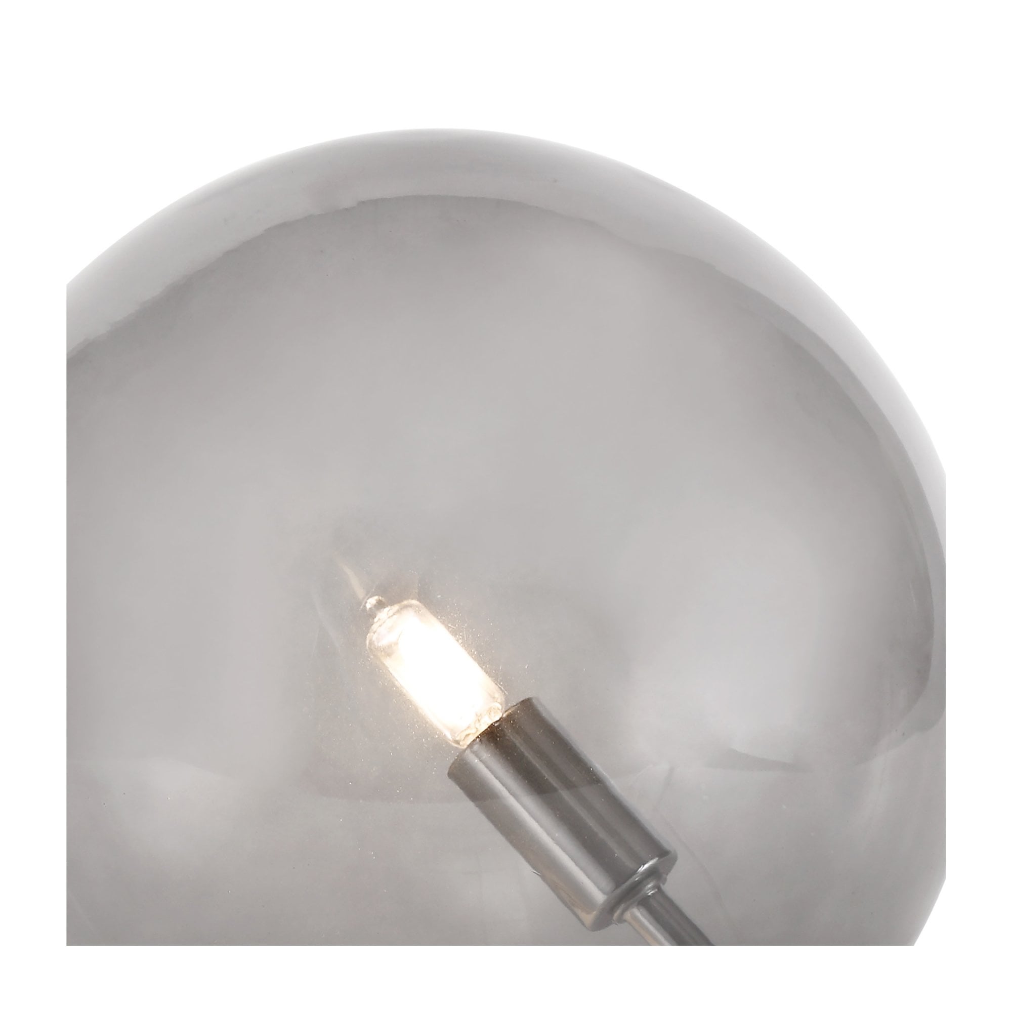 Fabula Roding Single Table Lamp - Polished Chrome & Smoked Glass