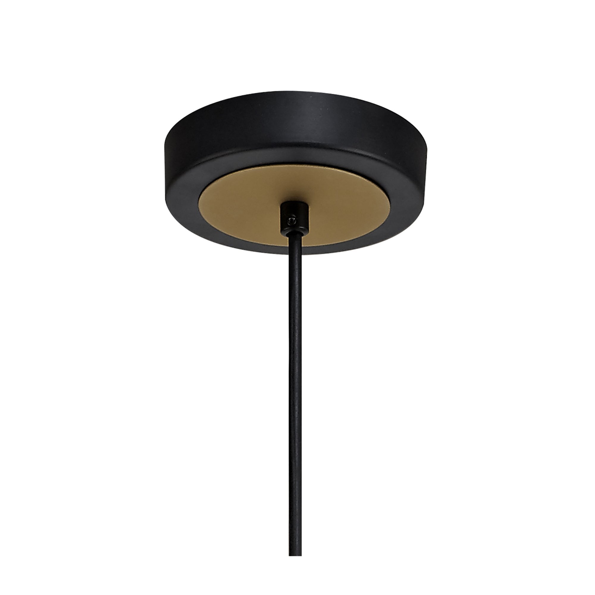 Fabula Silverdale Small Single Circle Pendant - Sand Gold & Matt Black