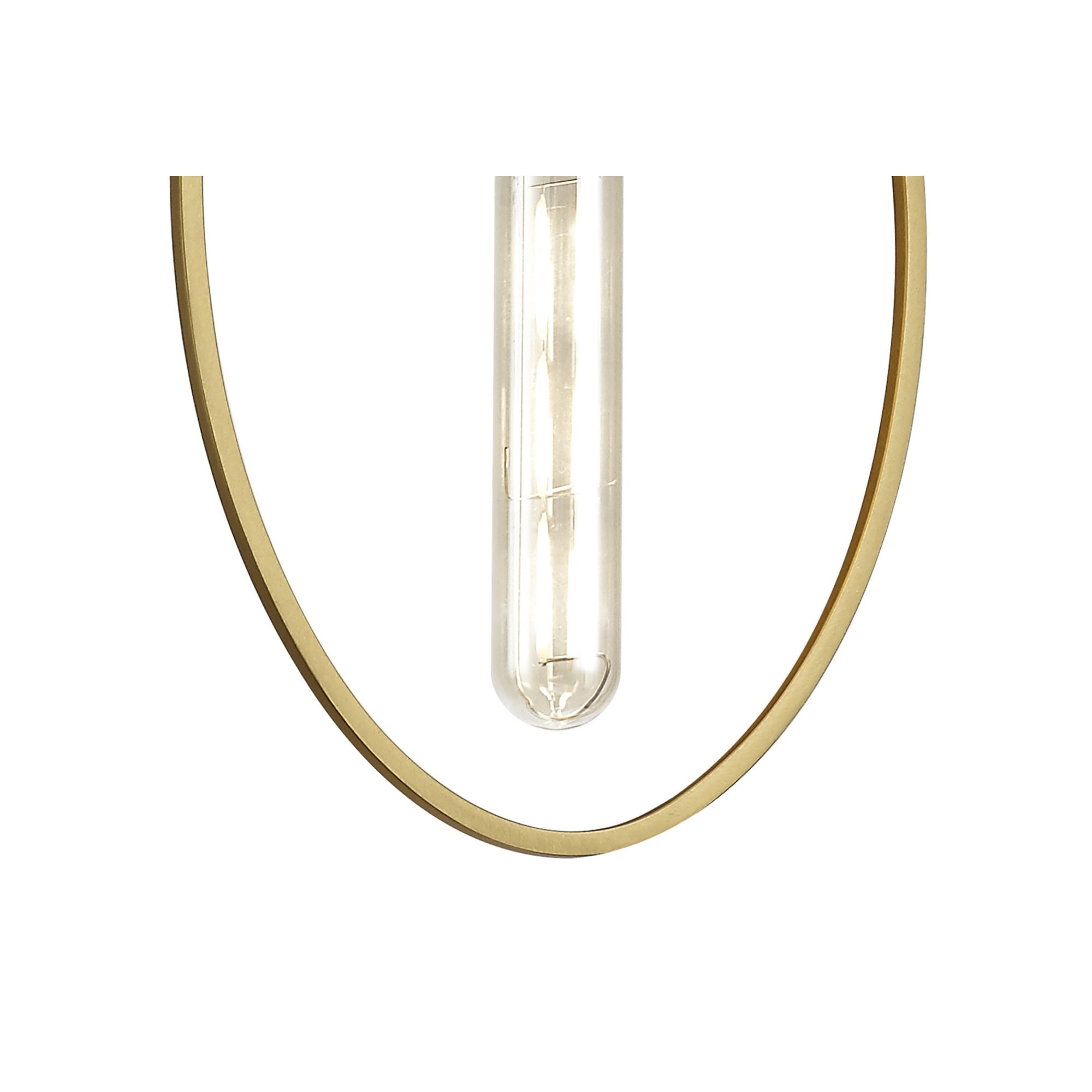 Fabula Silverdale Small Single Circle Pendant - Sand Gold & Matt Black