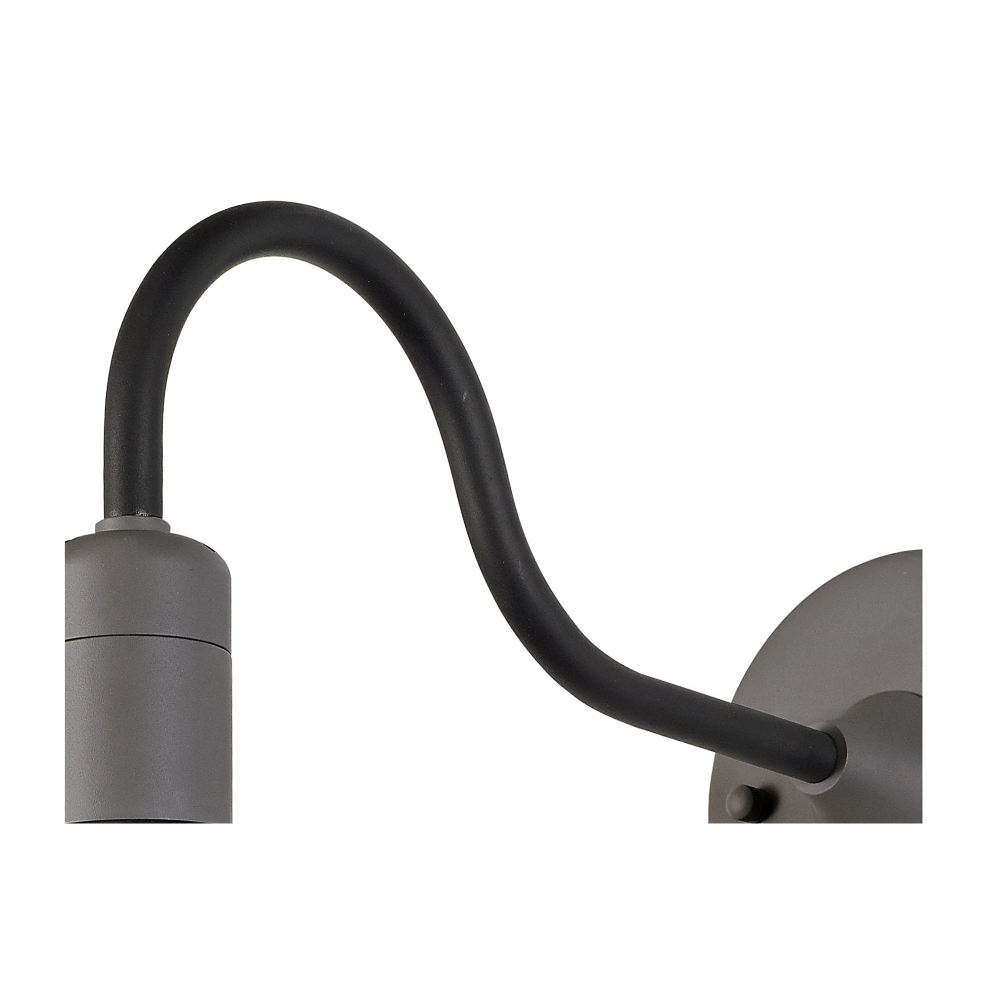 Fabula Hillcrest Wall Lamp - Matt Black & Grey - IP65