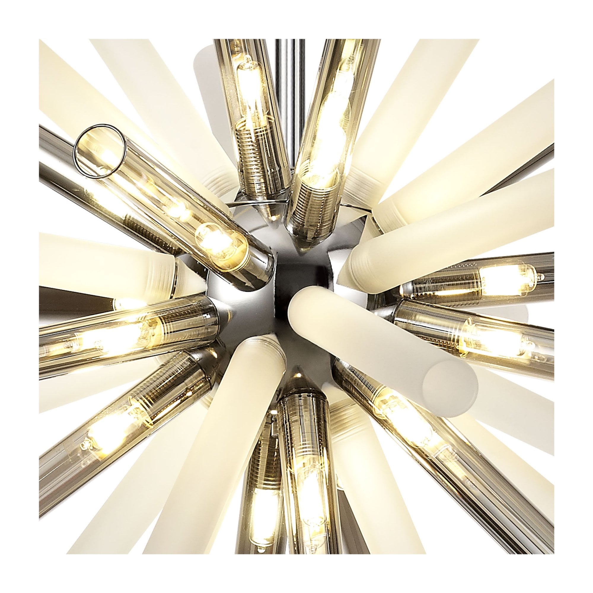 Fabula Chelmsford 16 Light Pendant - Polished Chrome, Smoked & Frosted Glass